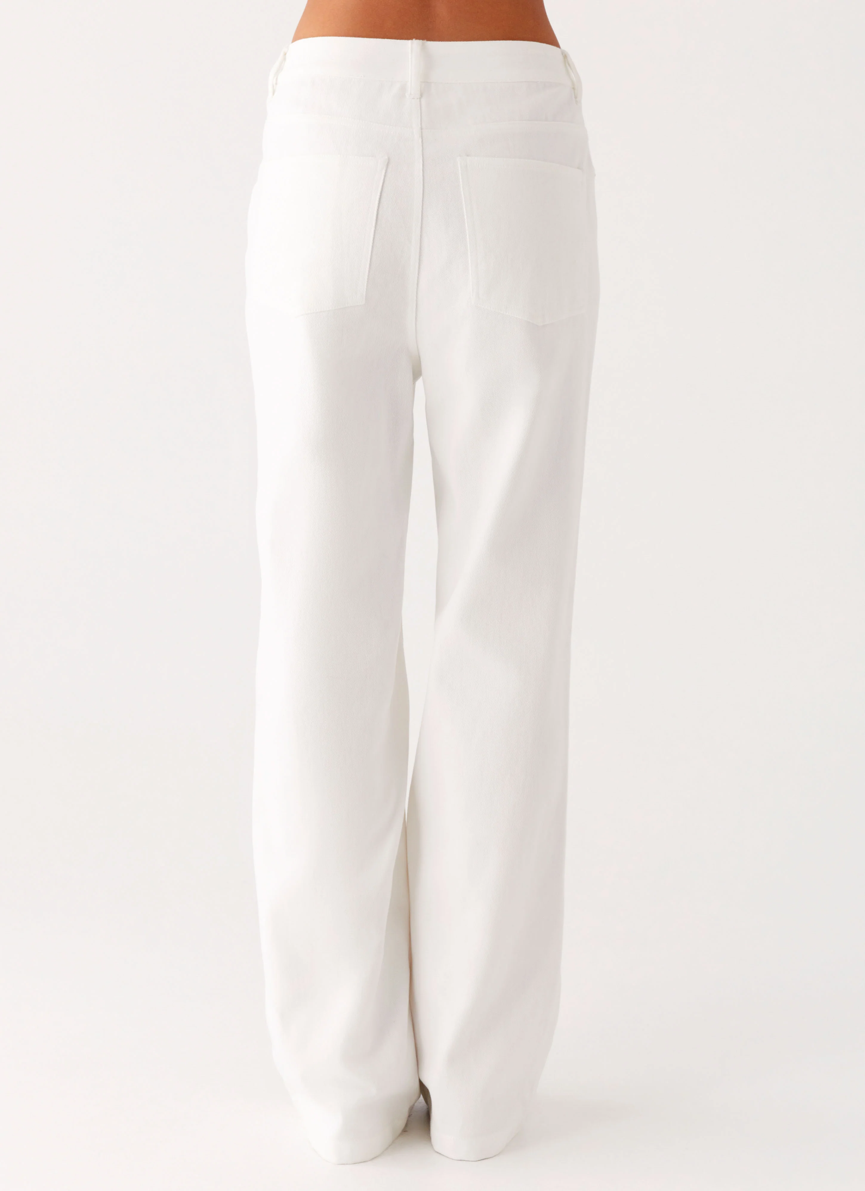 Back Again Straight Leg Denim Jeans - White - Image 4