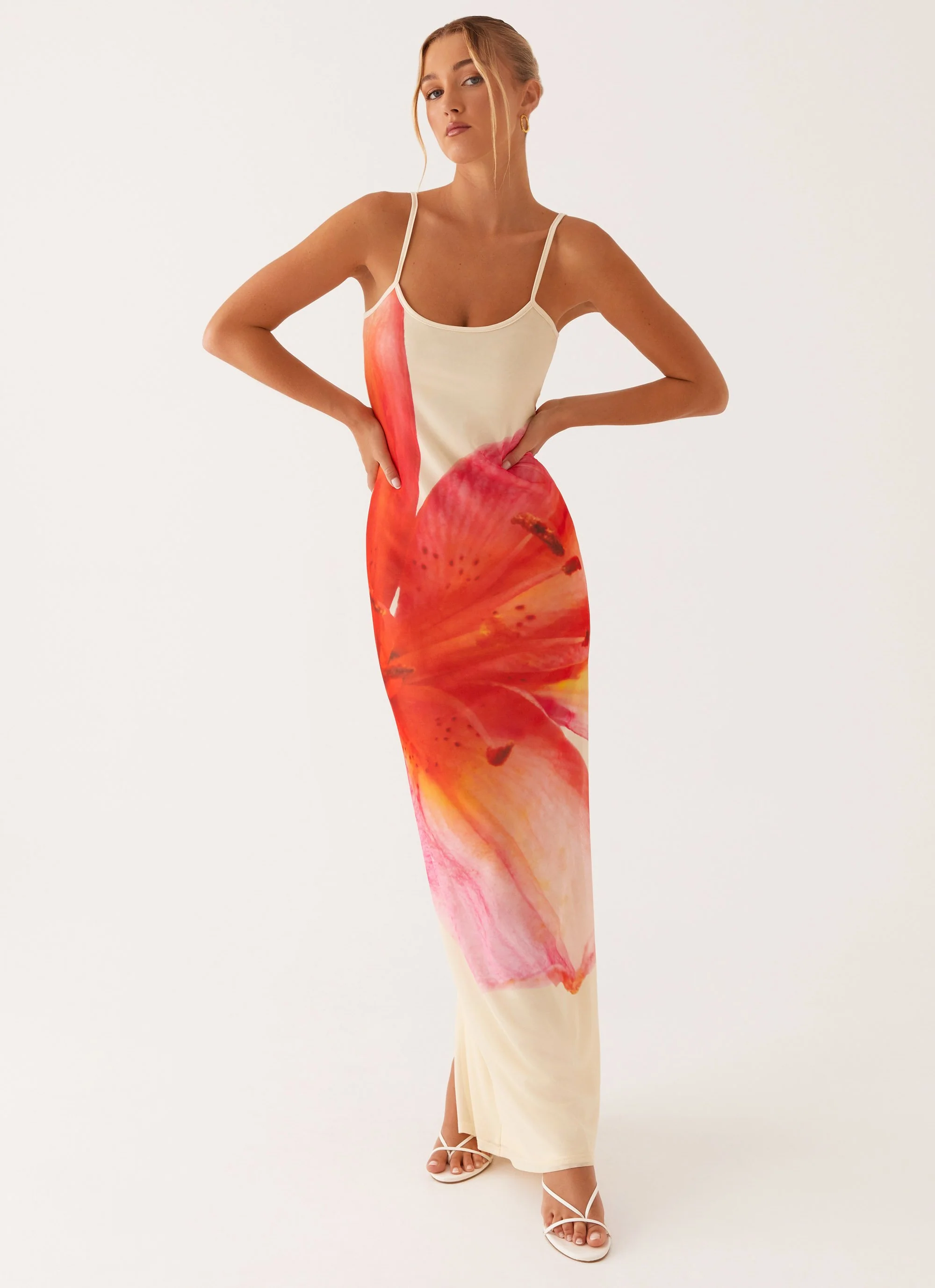 Bad News Mesh Maxi Dress - Yellow Floral - Image 6