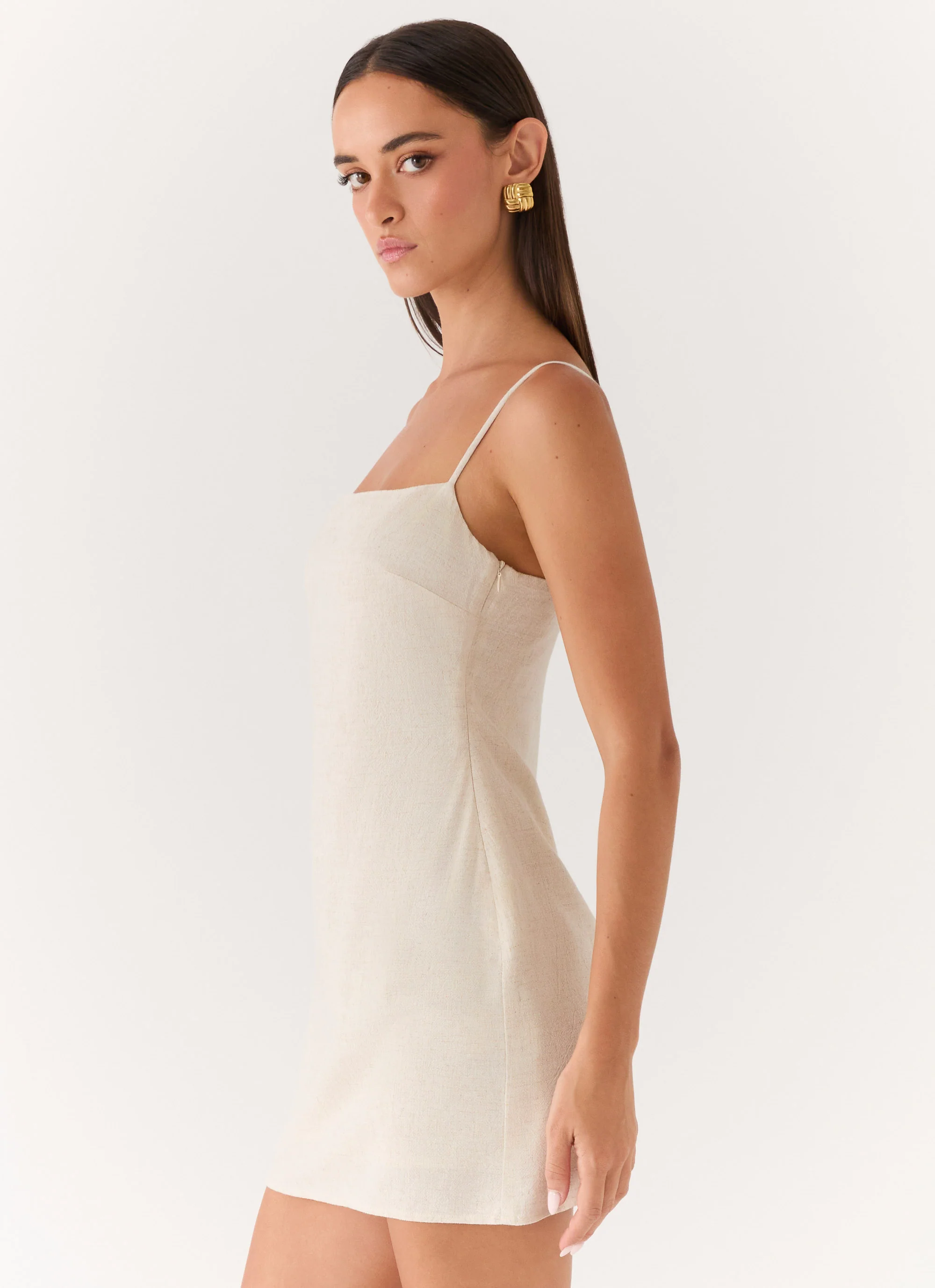 Bailee Mini Dress - Oatmeal - Image 2
