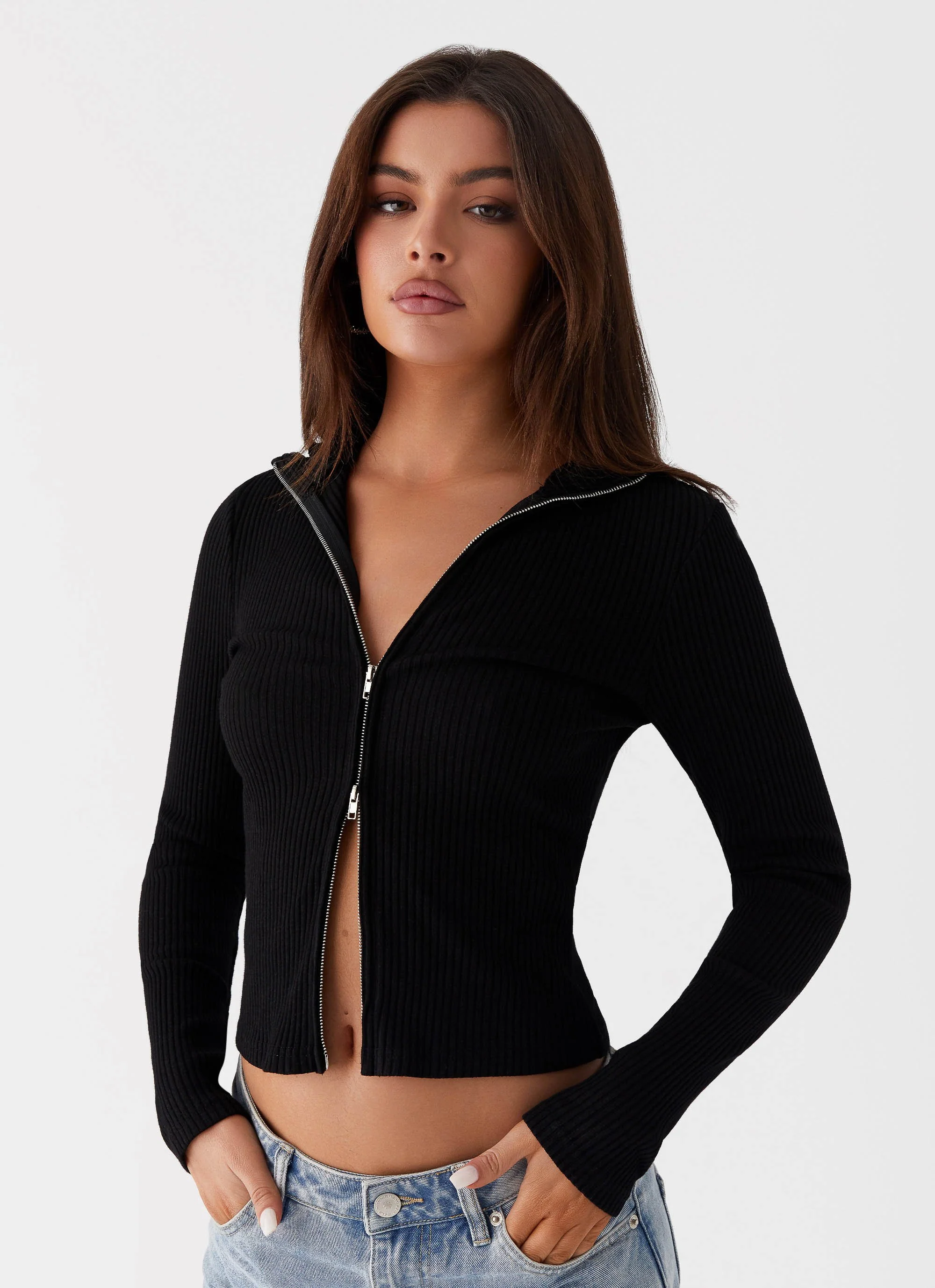 Barbara Long Sleeve Top - Black - Image 5