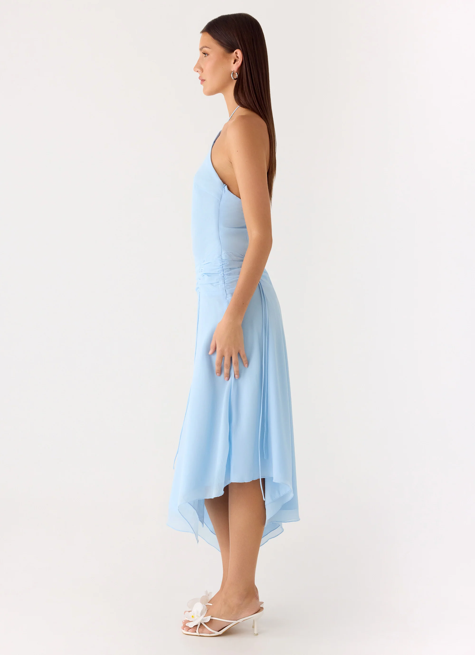 Becerra Chiffon Midi Dress - Blue - Image 2