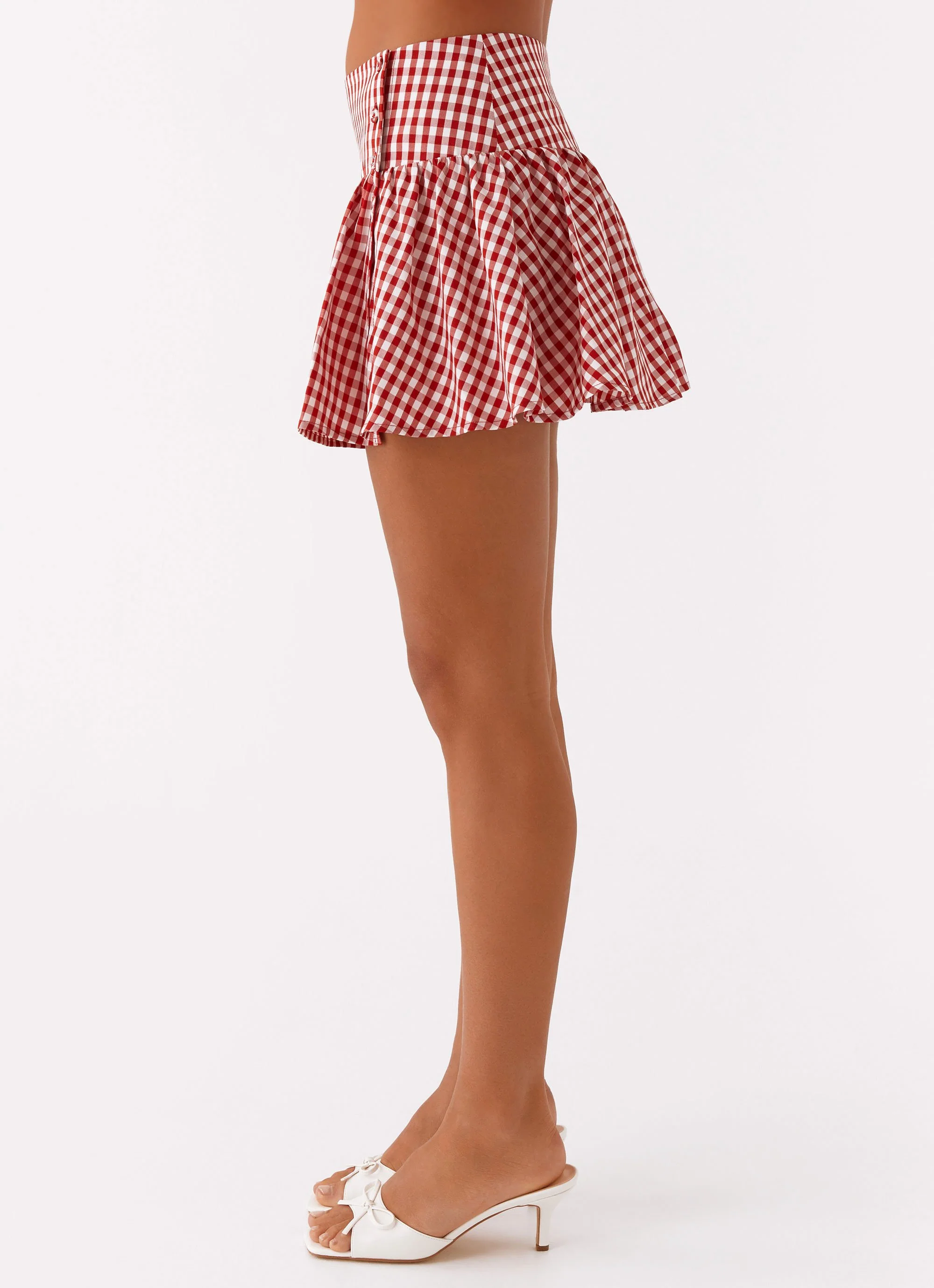 Bellamy Mini Skirt - Red Gingham - Image 3