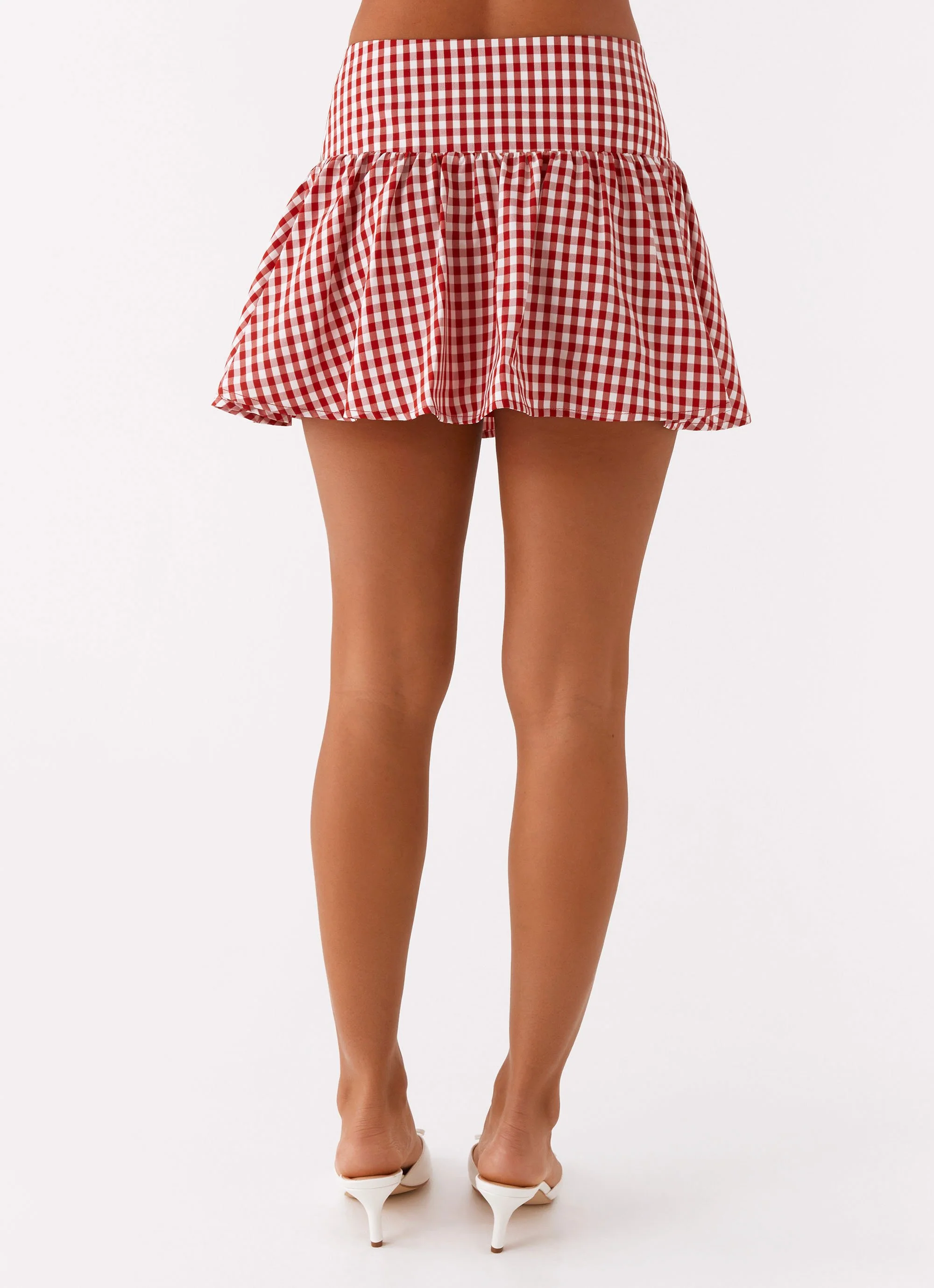 Bellamy Mini Skirt - Red Gingham - Image 4