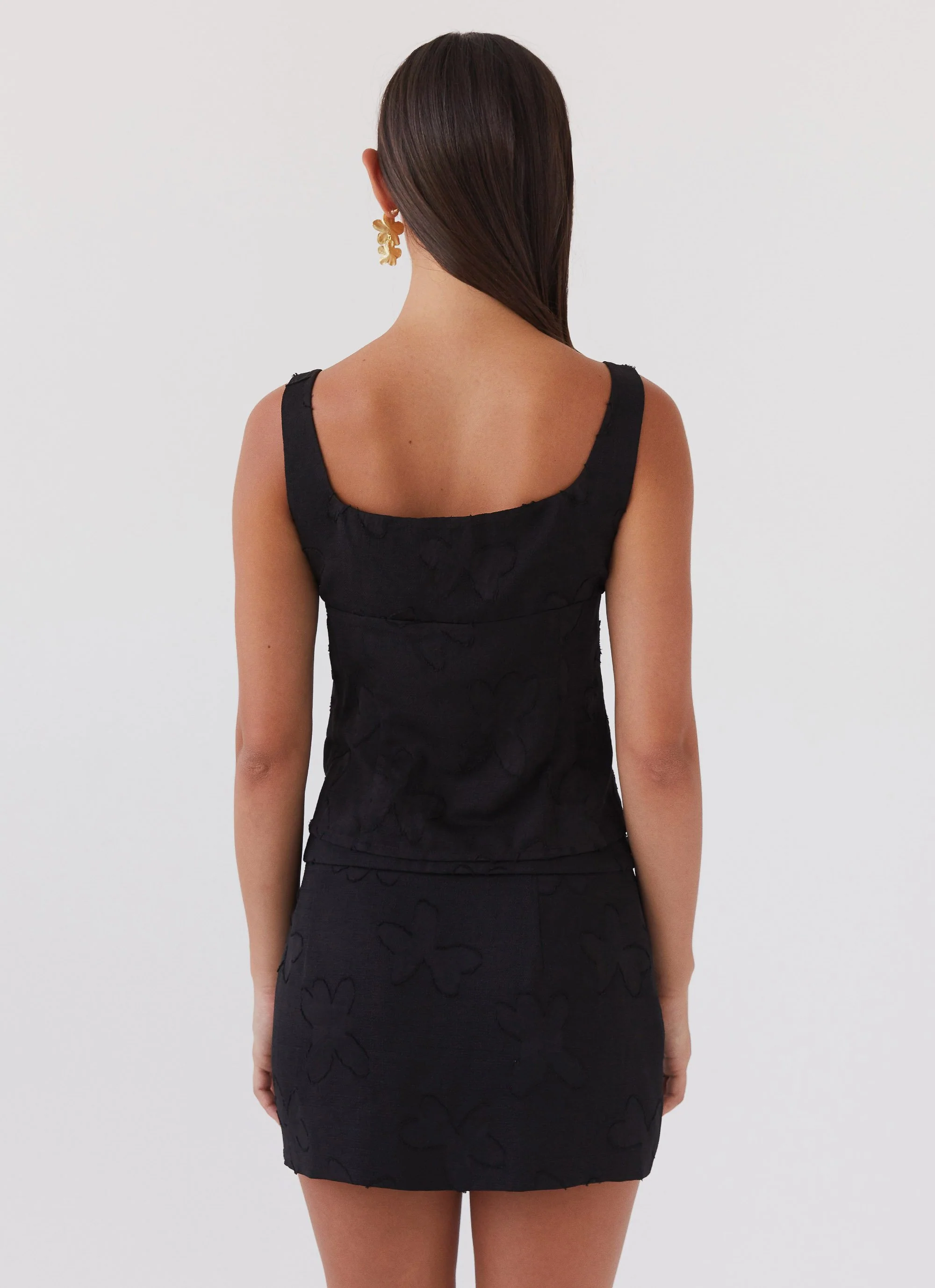Bianka Tie Top - Black Petal - Image 4