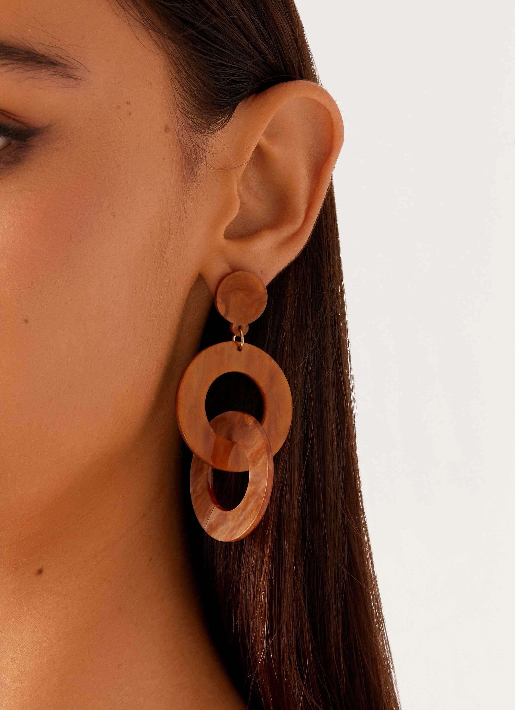 Bijou Earrings - Brown - Image 3
