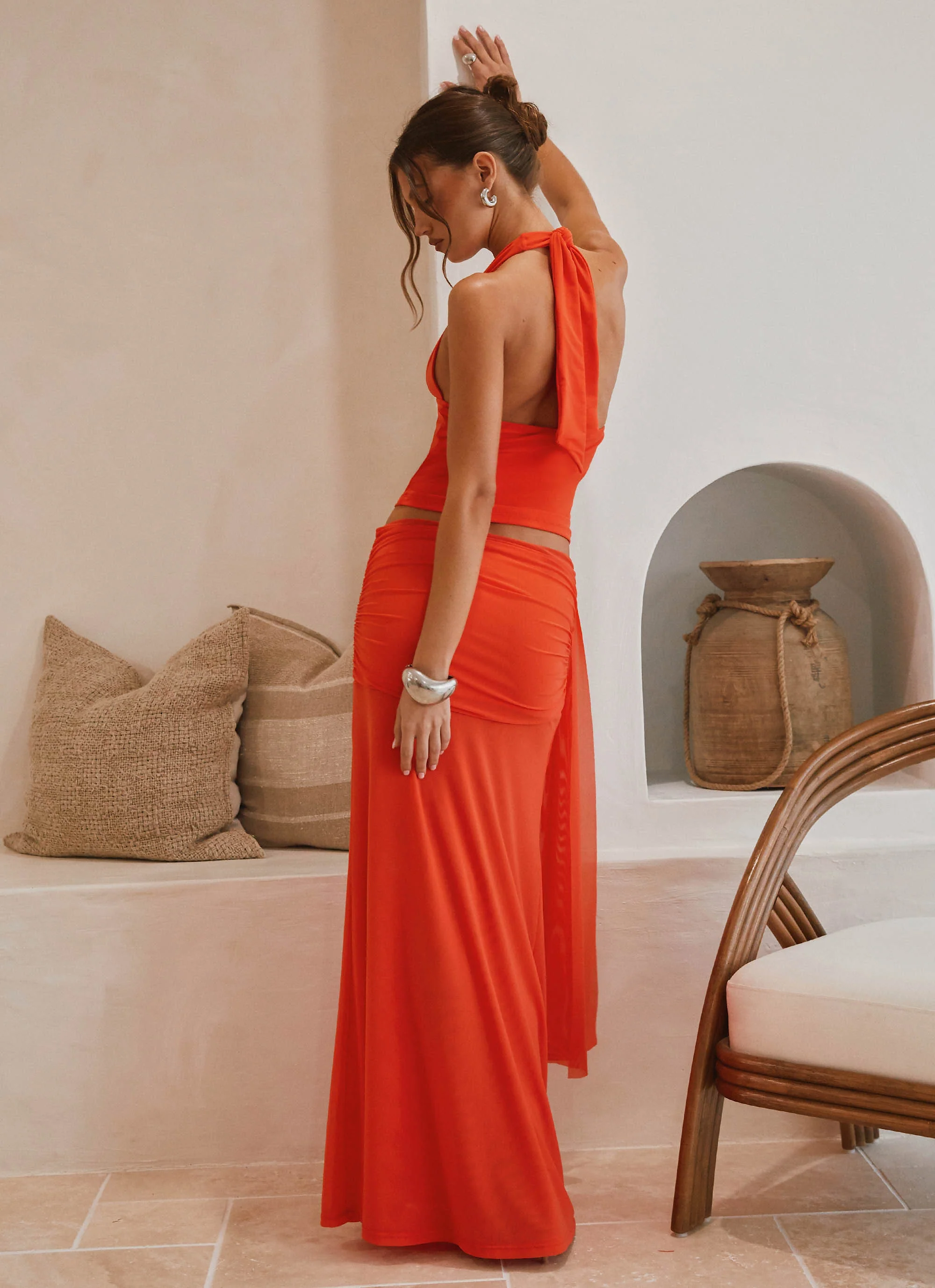 Blaze Maxi Skirt - Fire Red - Image 2