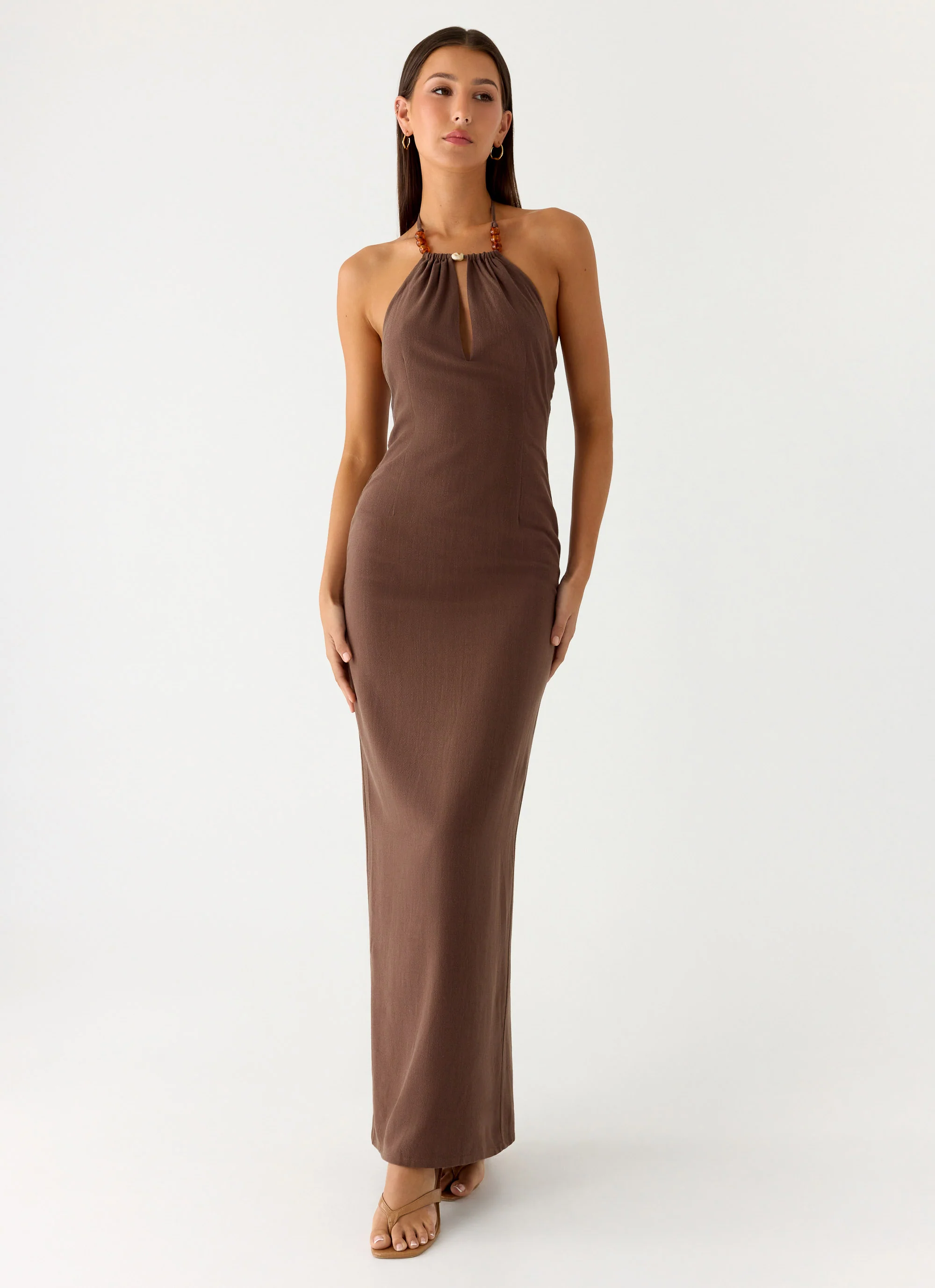 Bloomers Maxi Dress - Brown - Image 4