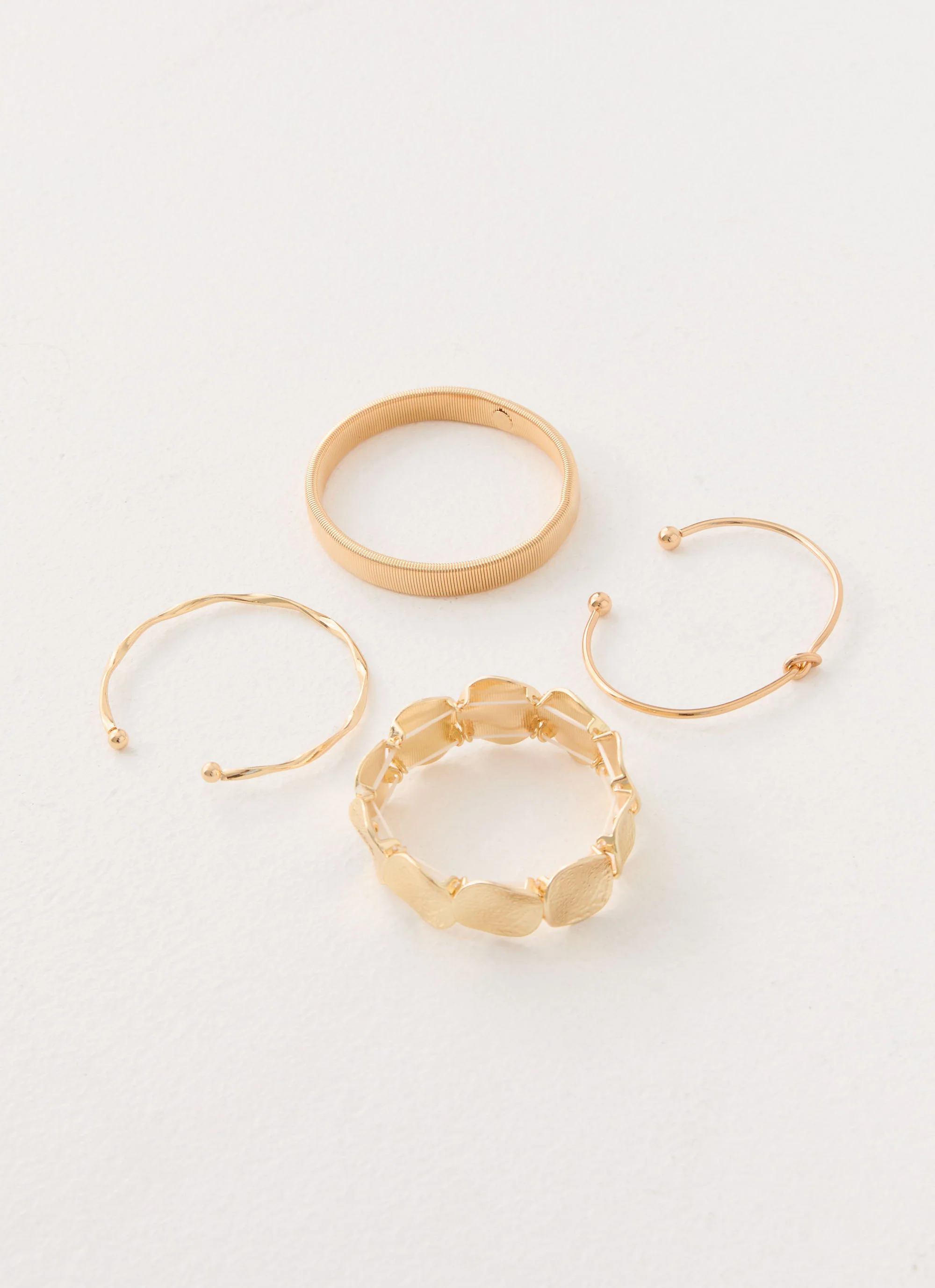 Blossom Stack Bracelets - Gold