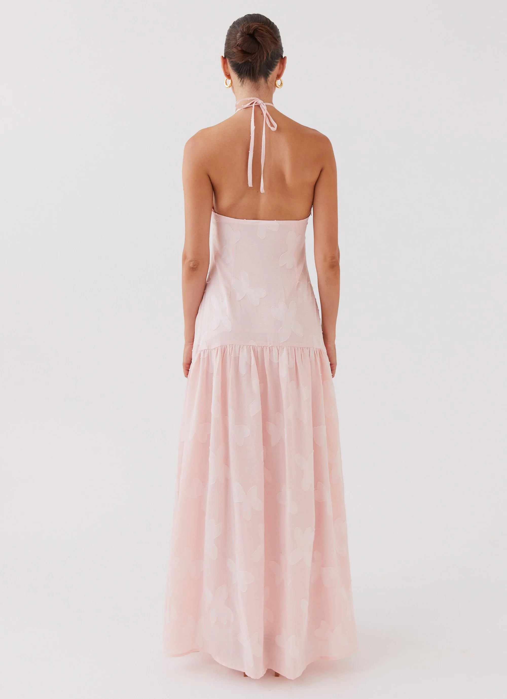 Blushed Cross Neckline Maxi Dress - Pink Petal - Image 5