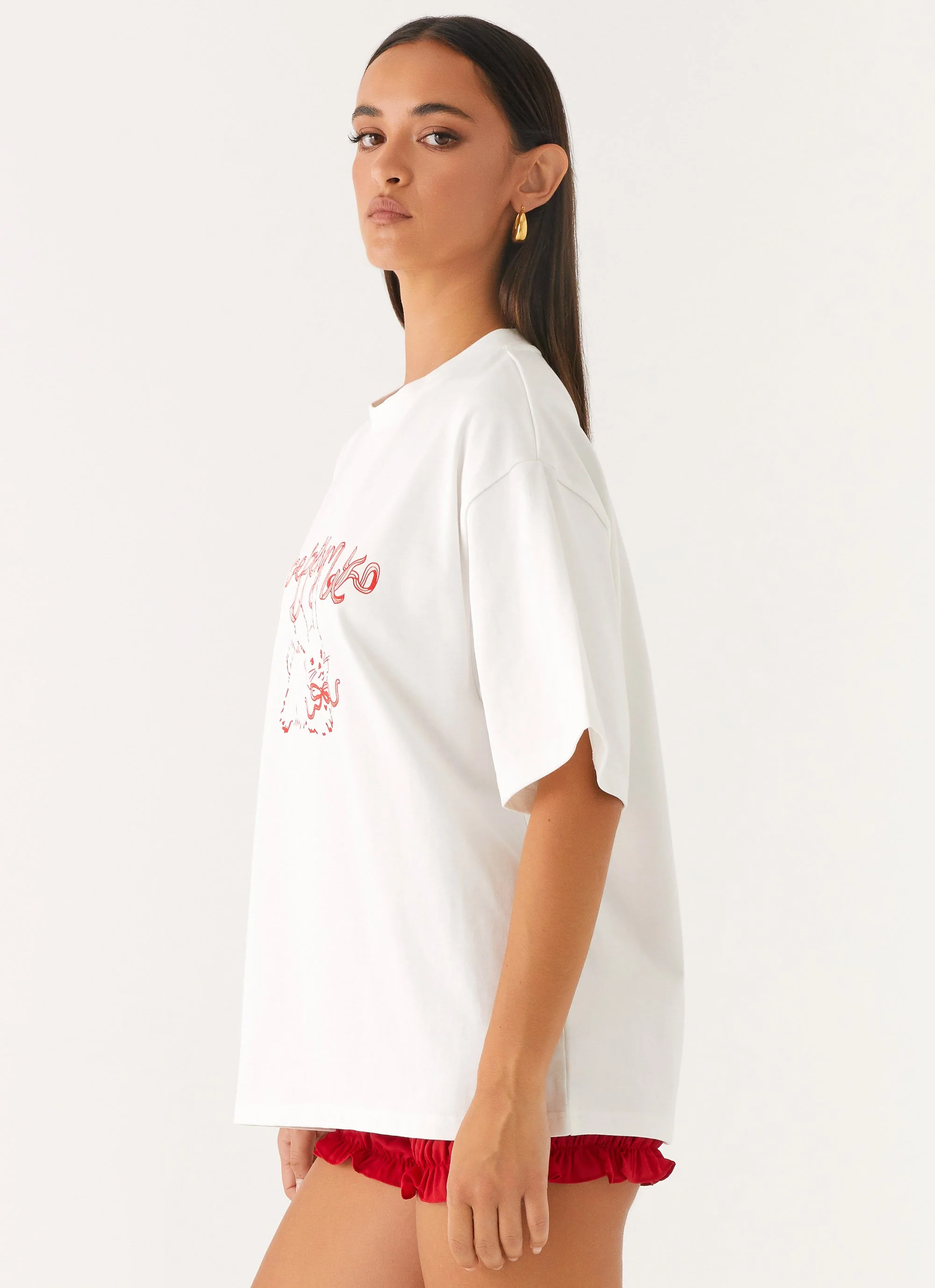 Born To Have Fun Oversized Graphic Tee - Pink Bunny - Image 3