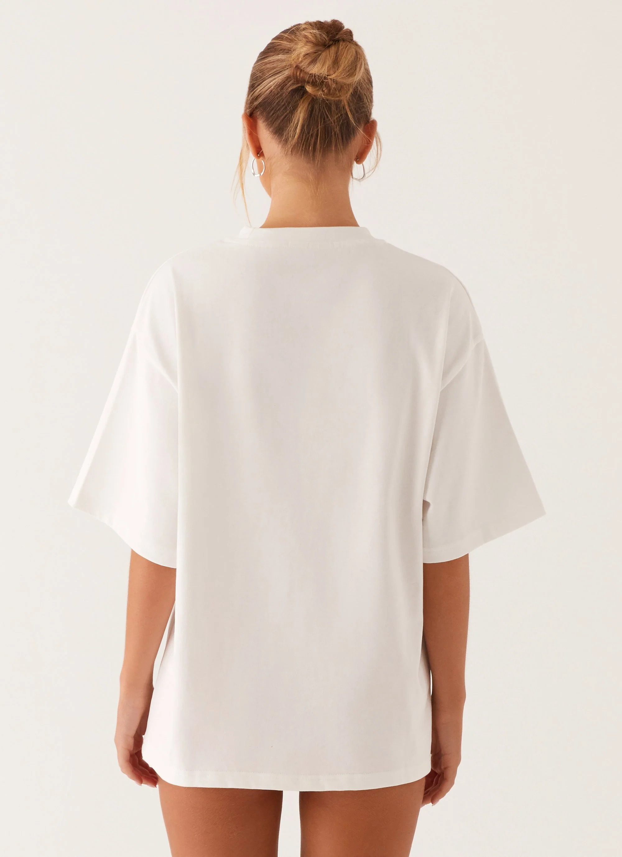 Born To Have Fun Oversized Graphic Tee - Red - Image 4