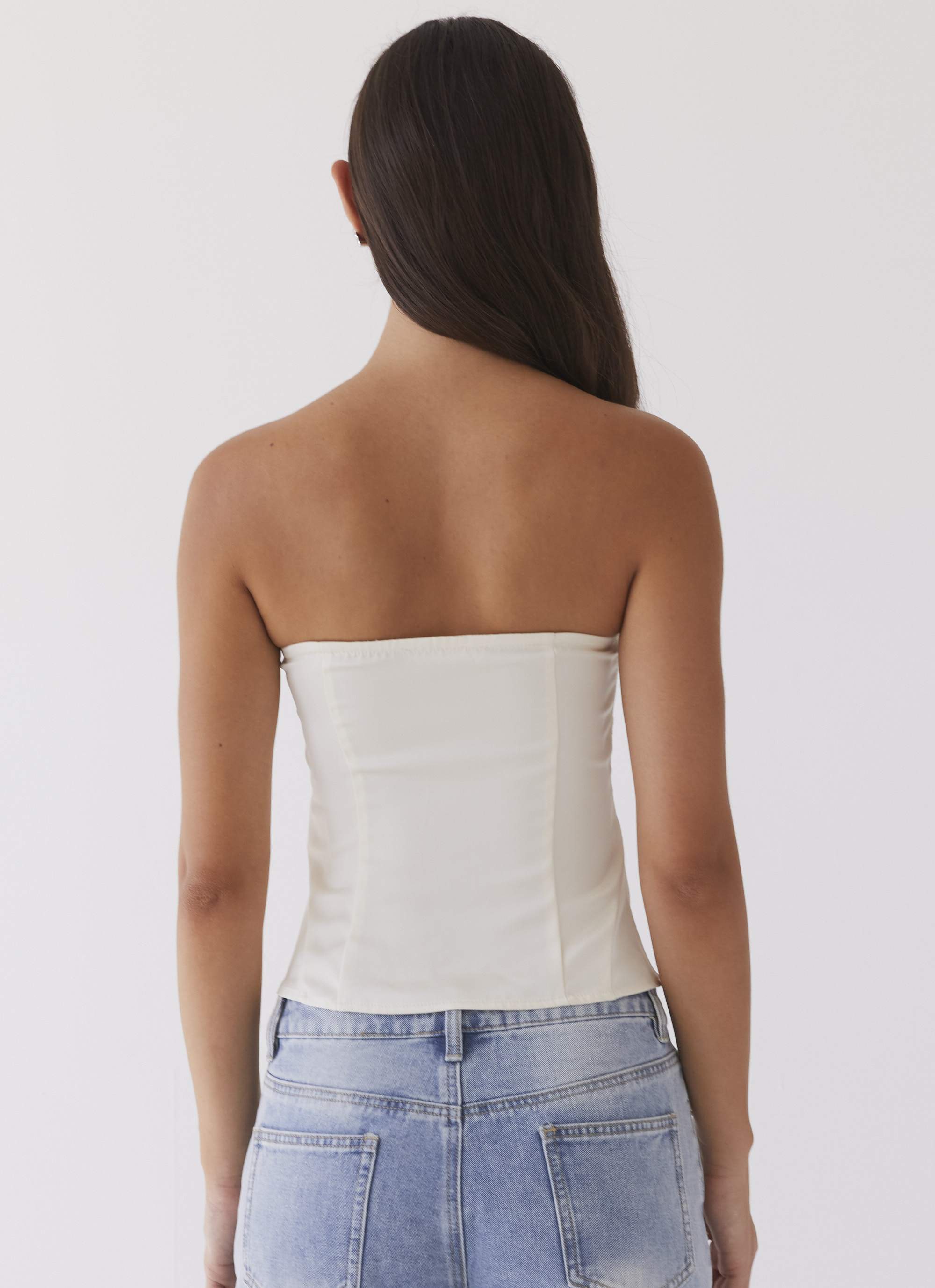 Brandi Lace Up Top - Antique - Image 4
