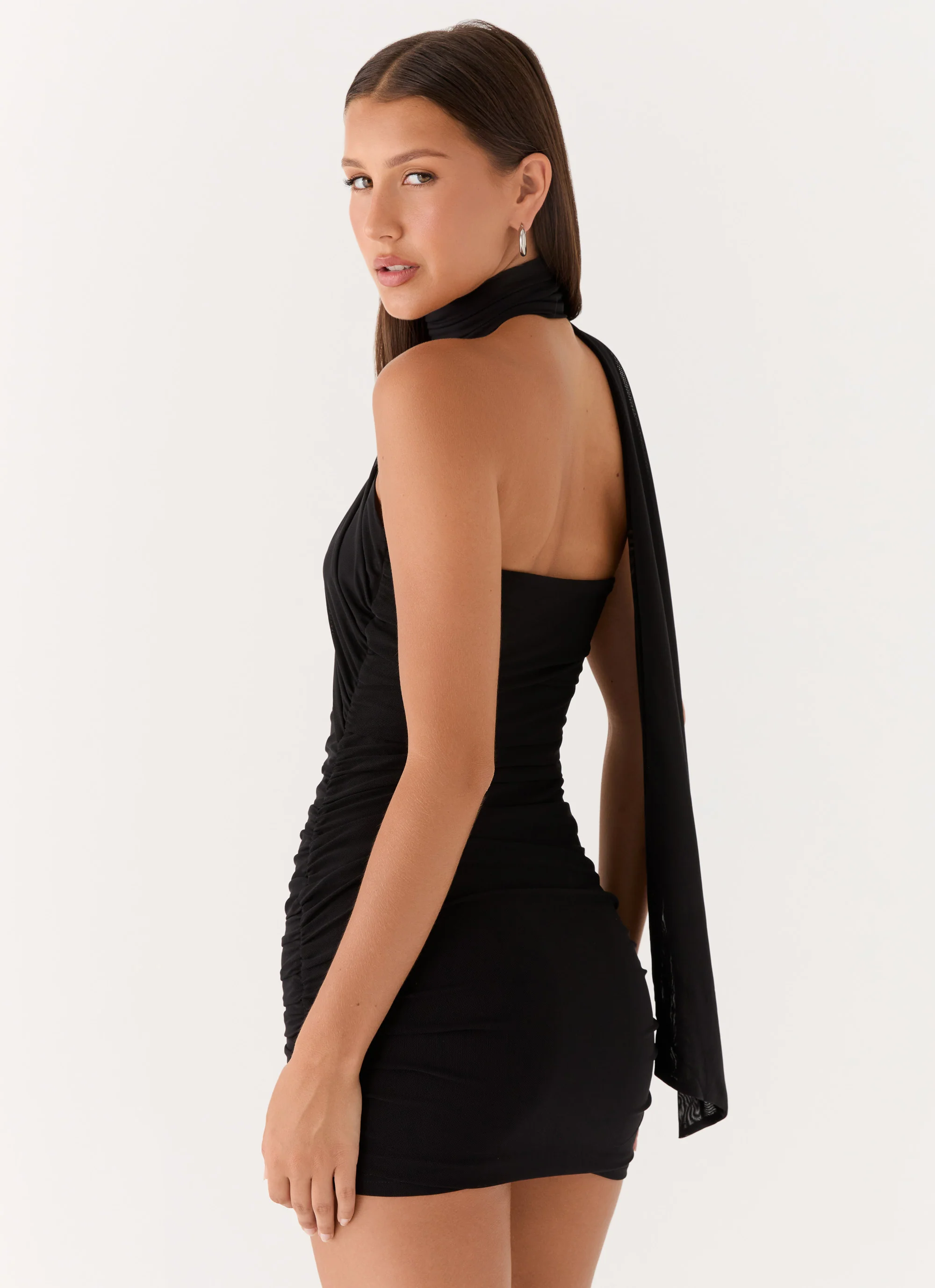 Breaking News Micro Mini Dress - Black - Image 4