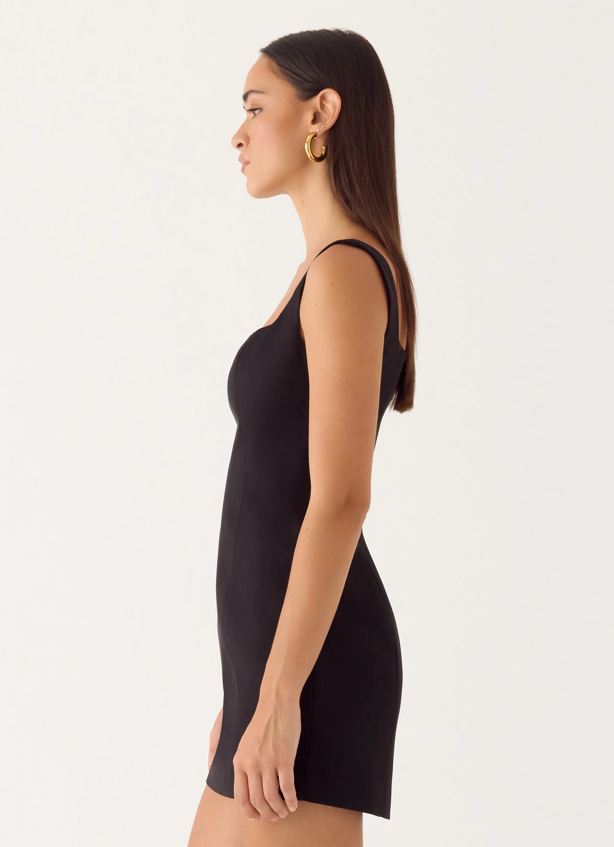 Brief Tension Mini Dress - Black - Image 3