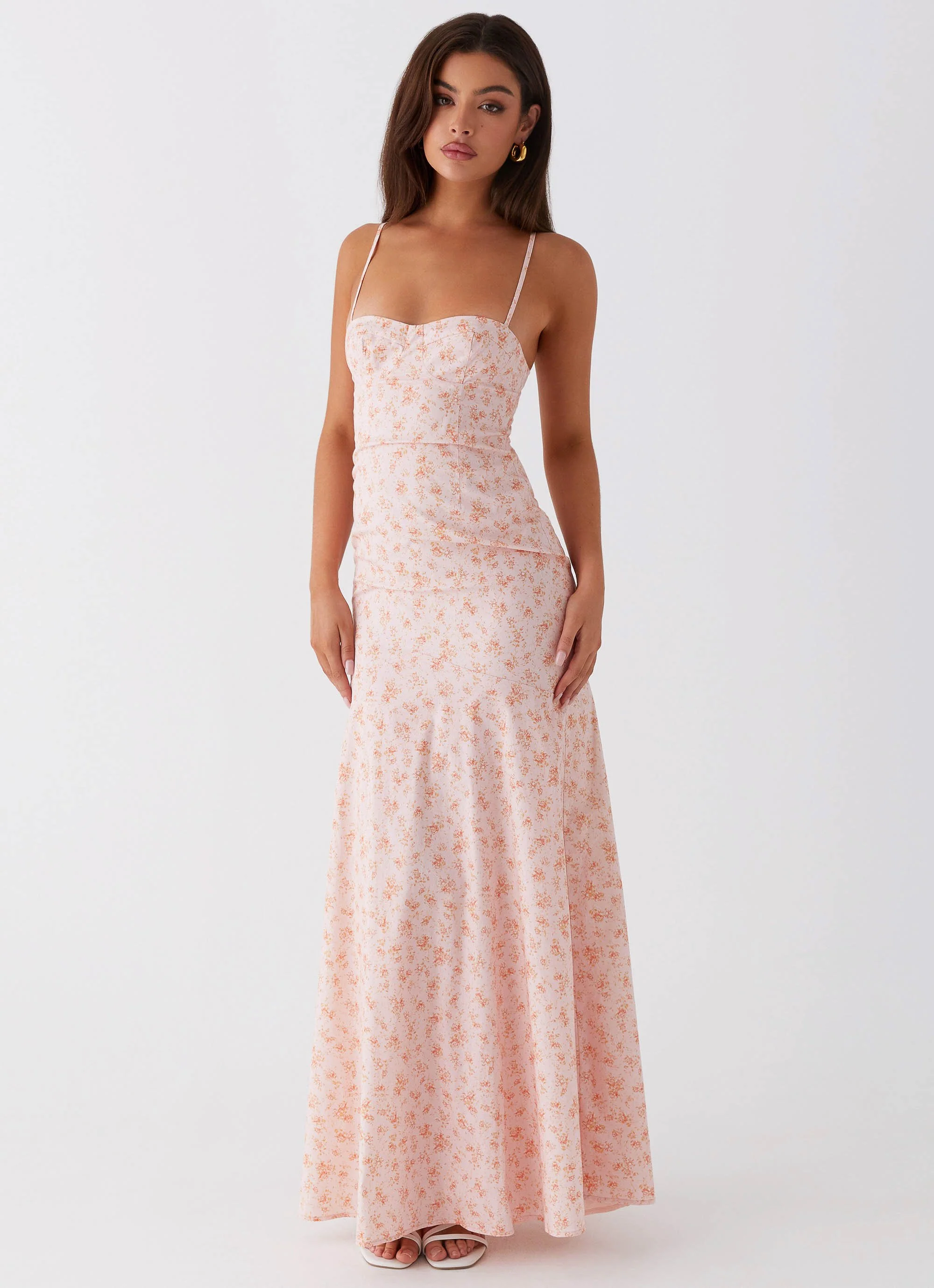 Britney Maxi Dress - Pink Ditsy Floral - Image 2