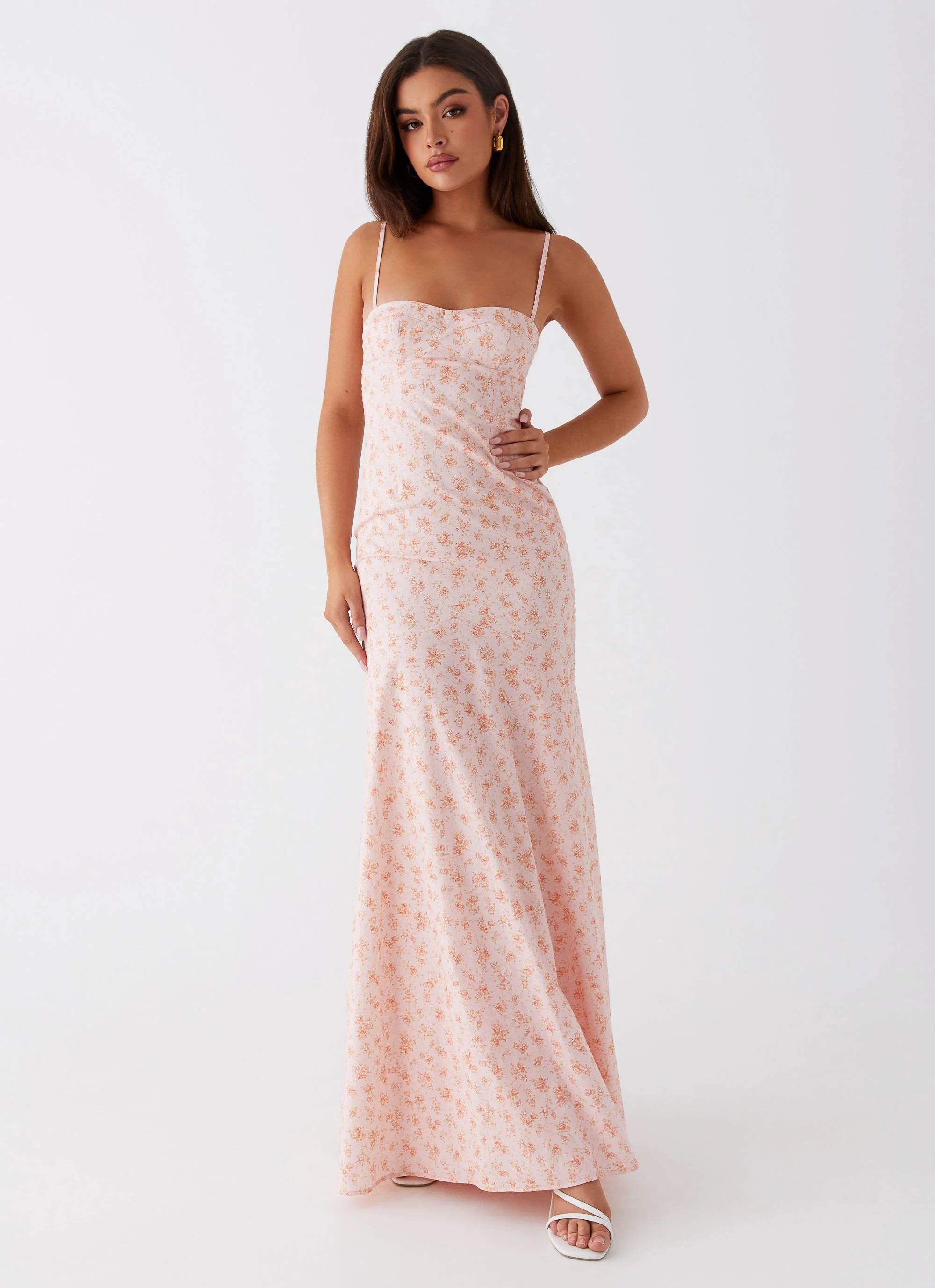 Britney Maxi Dress - Pink Ditsy Floral - Image 5