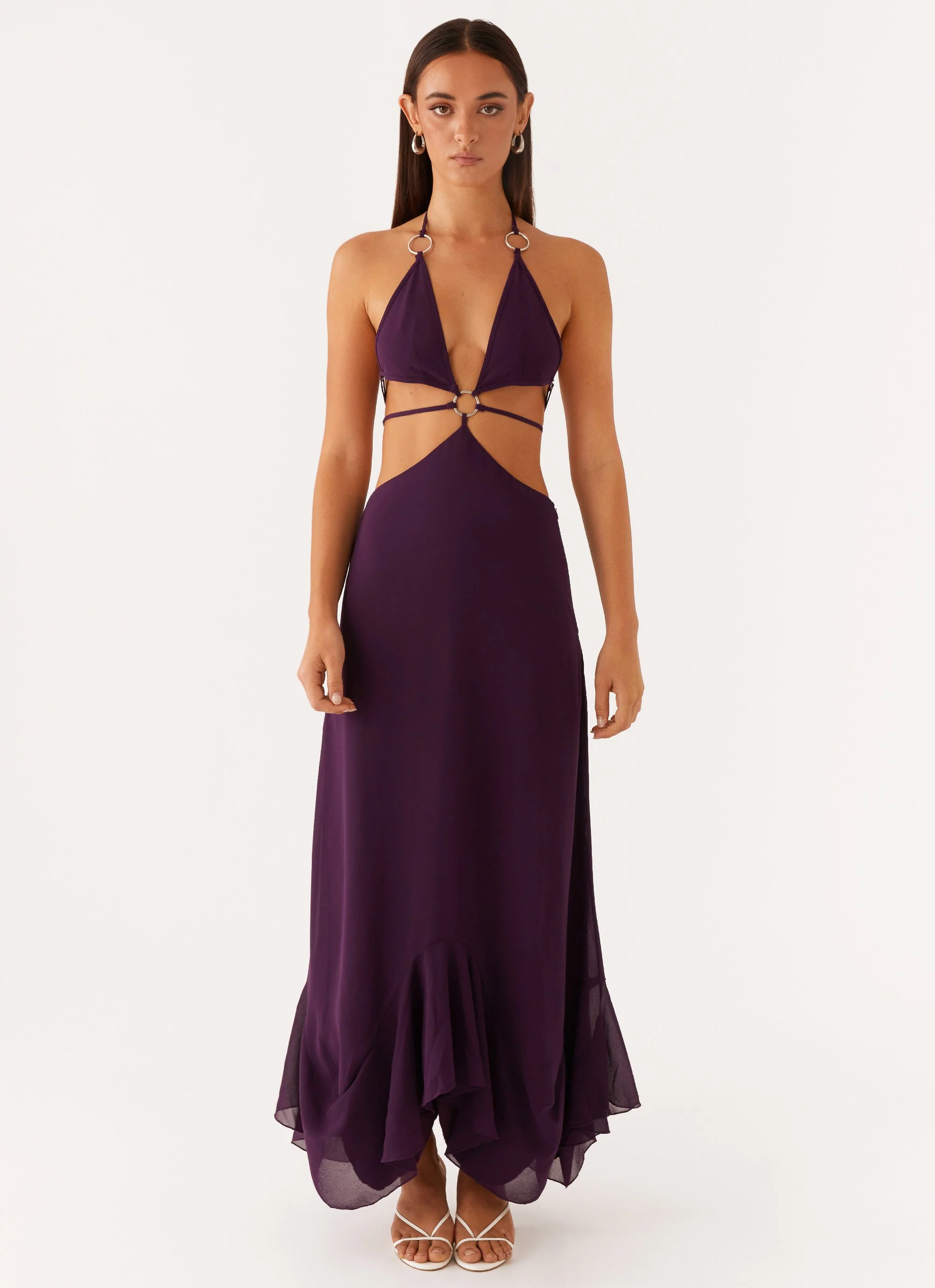 Bronx Halterneck Maxi Dress - Mulberry - Image 2
