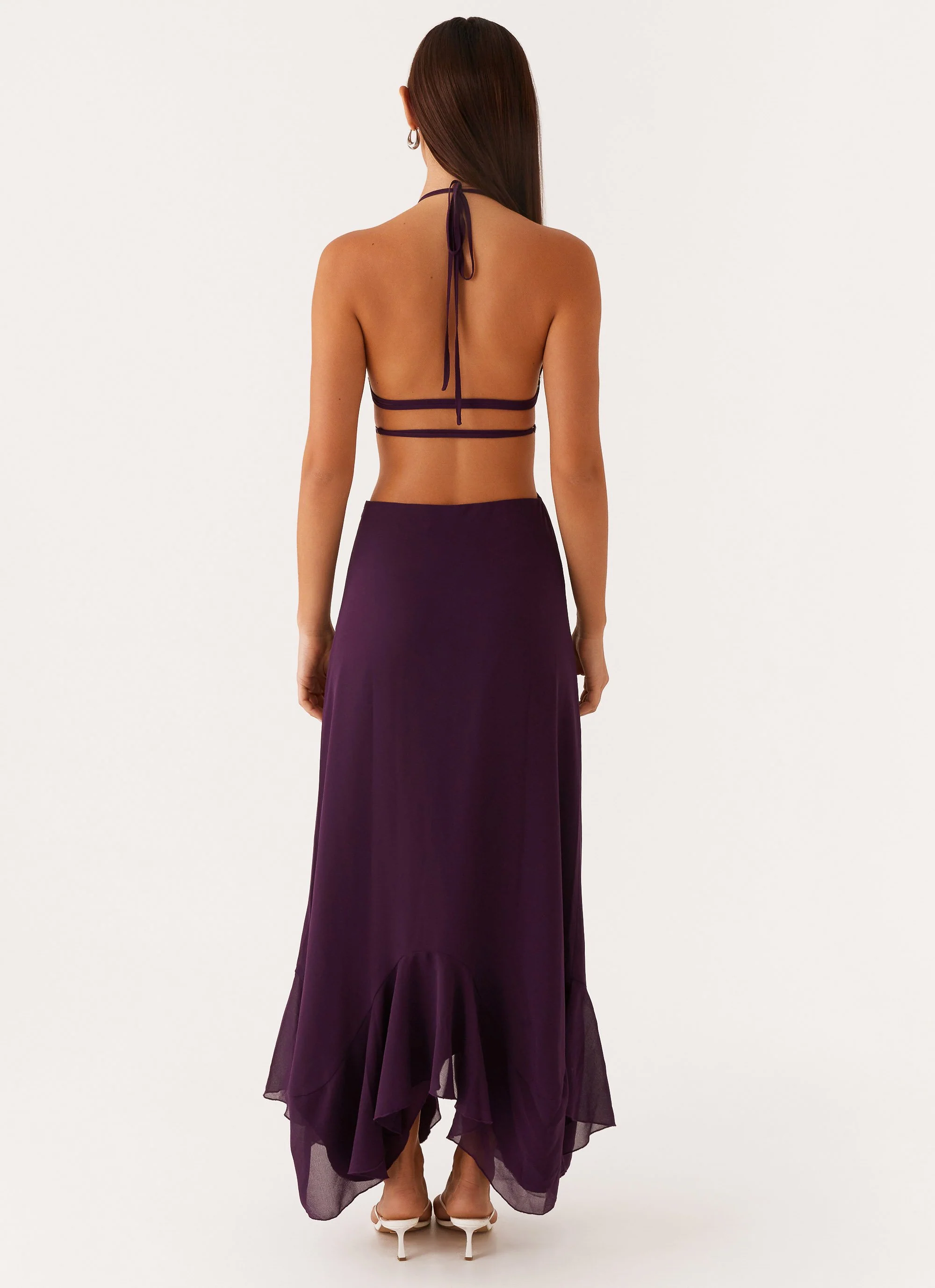 Bronx Halterneck Maxi Dress - Mulberry - Image 5
