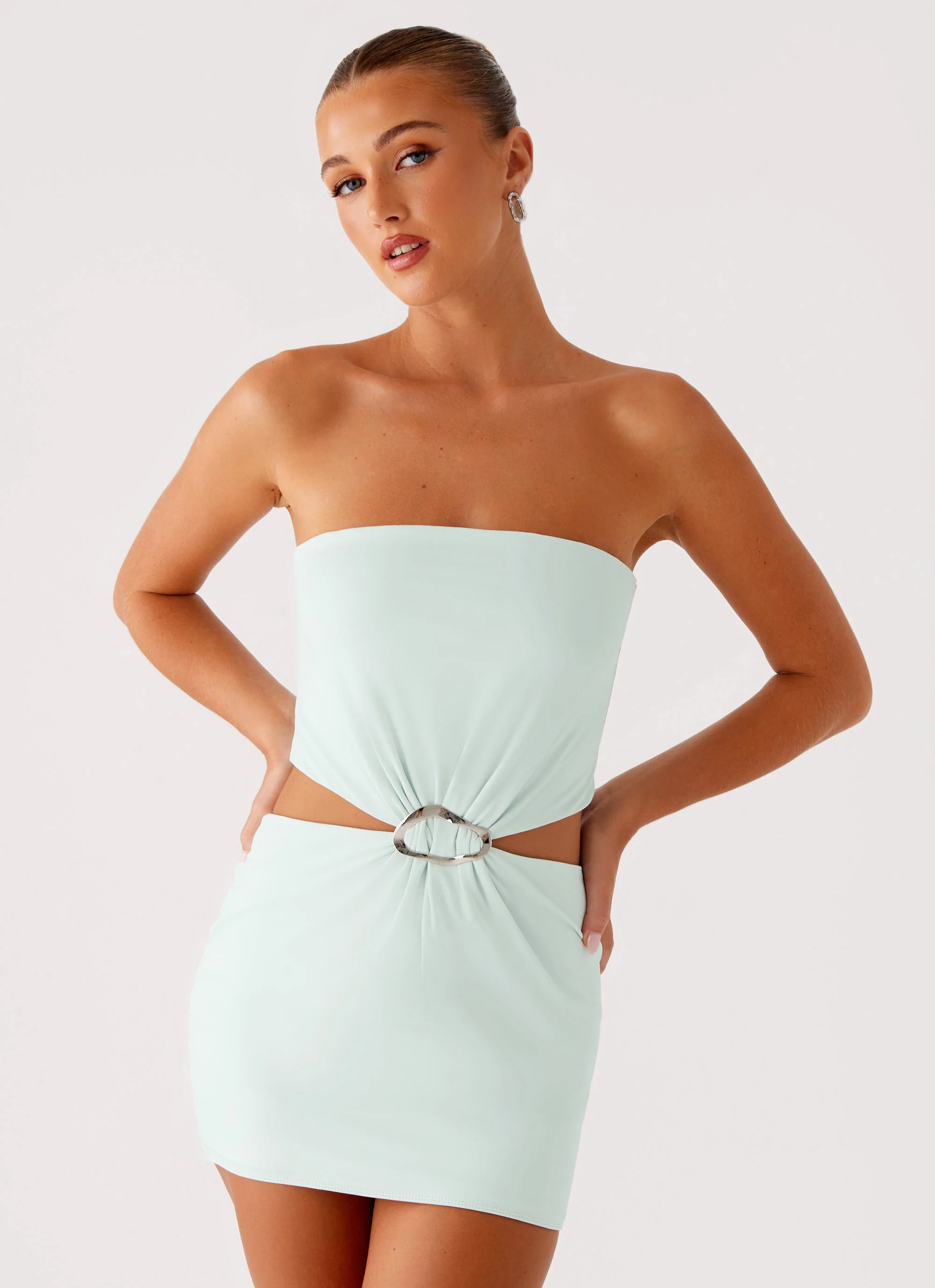 Bruna Mini Dress - Mint - Image 6