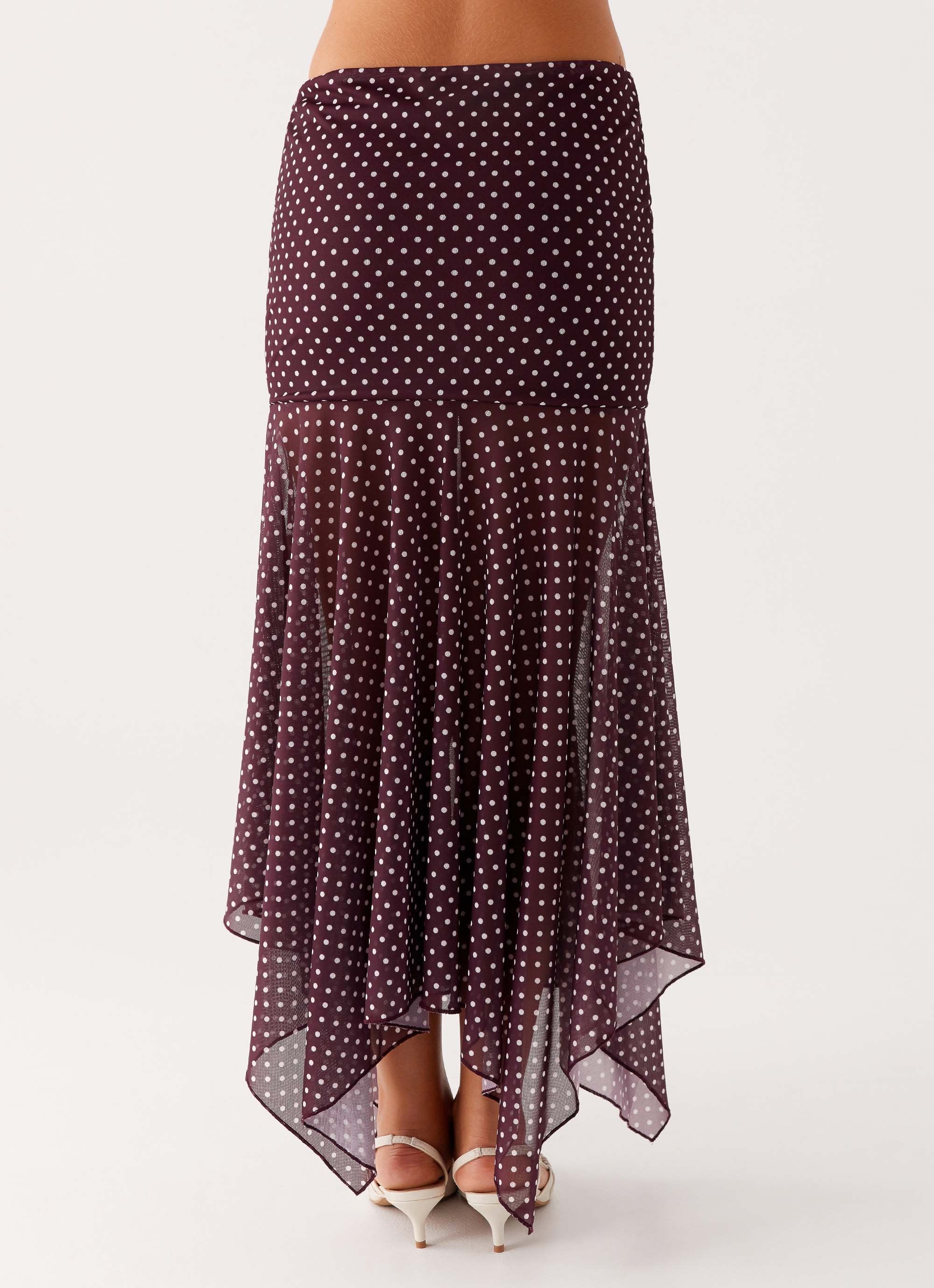 Buffy Maxi Skirt - Burgundy - Image 5