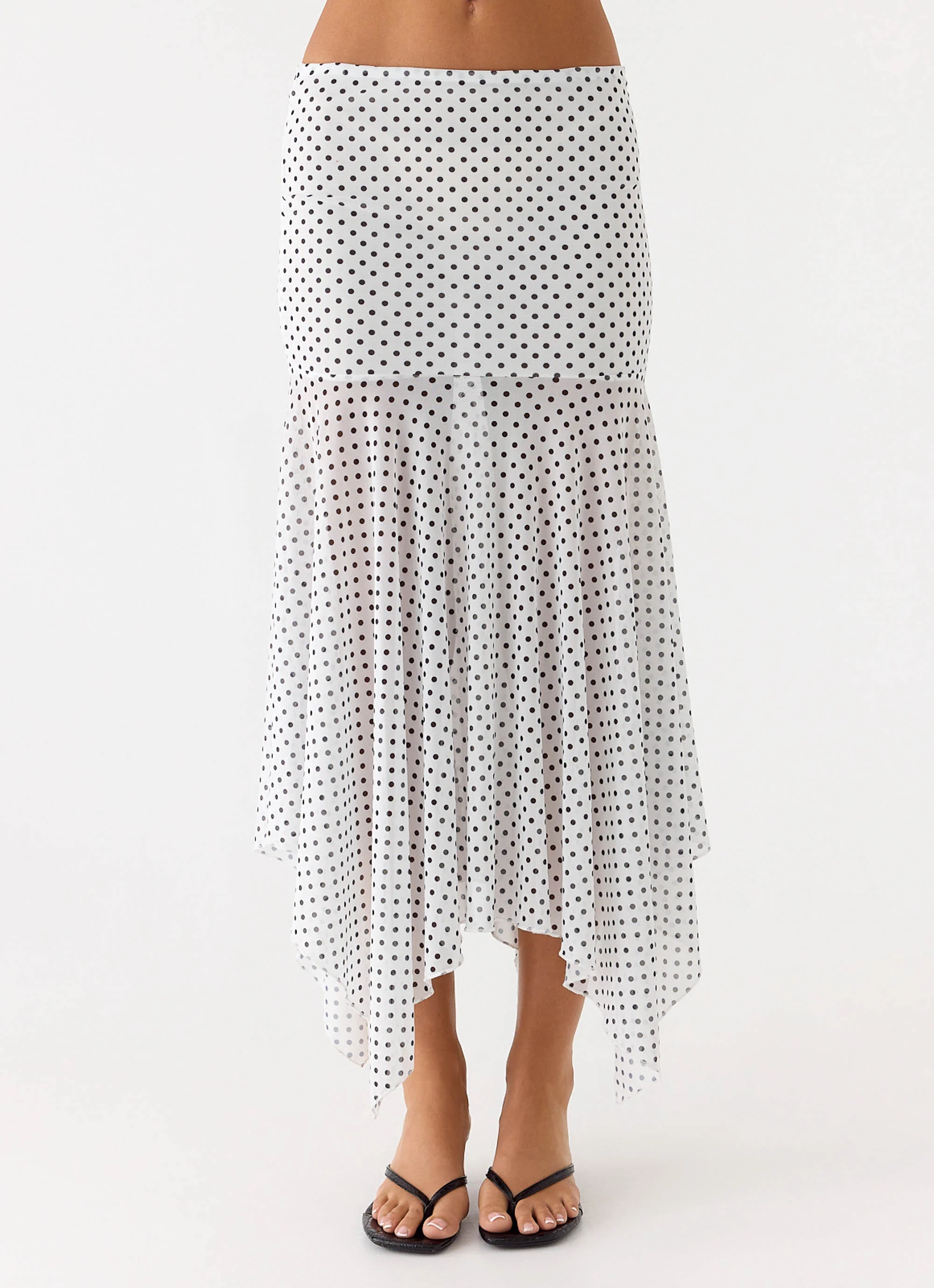 Buffy Maxi Skirt - White Polkadot - Image 6