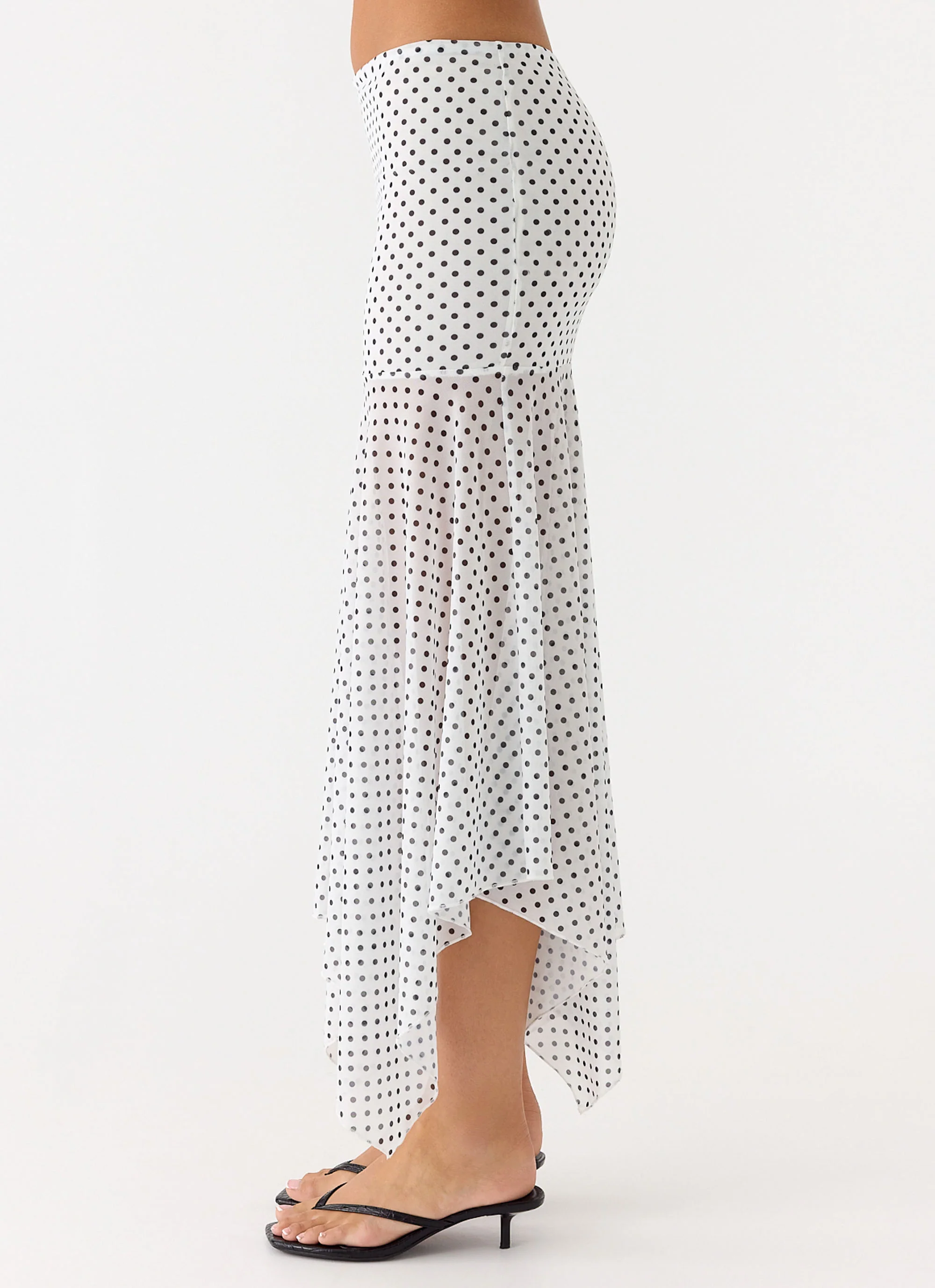 Buffy Maxi Skirt - White Polkadot - Image 7