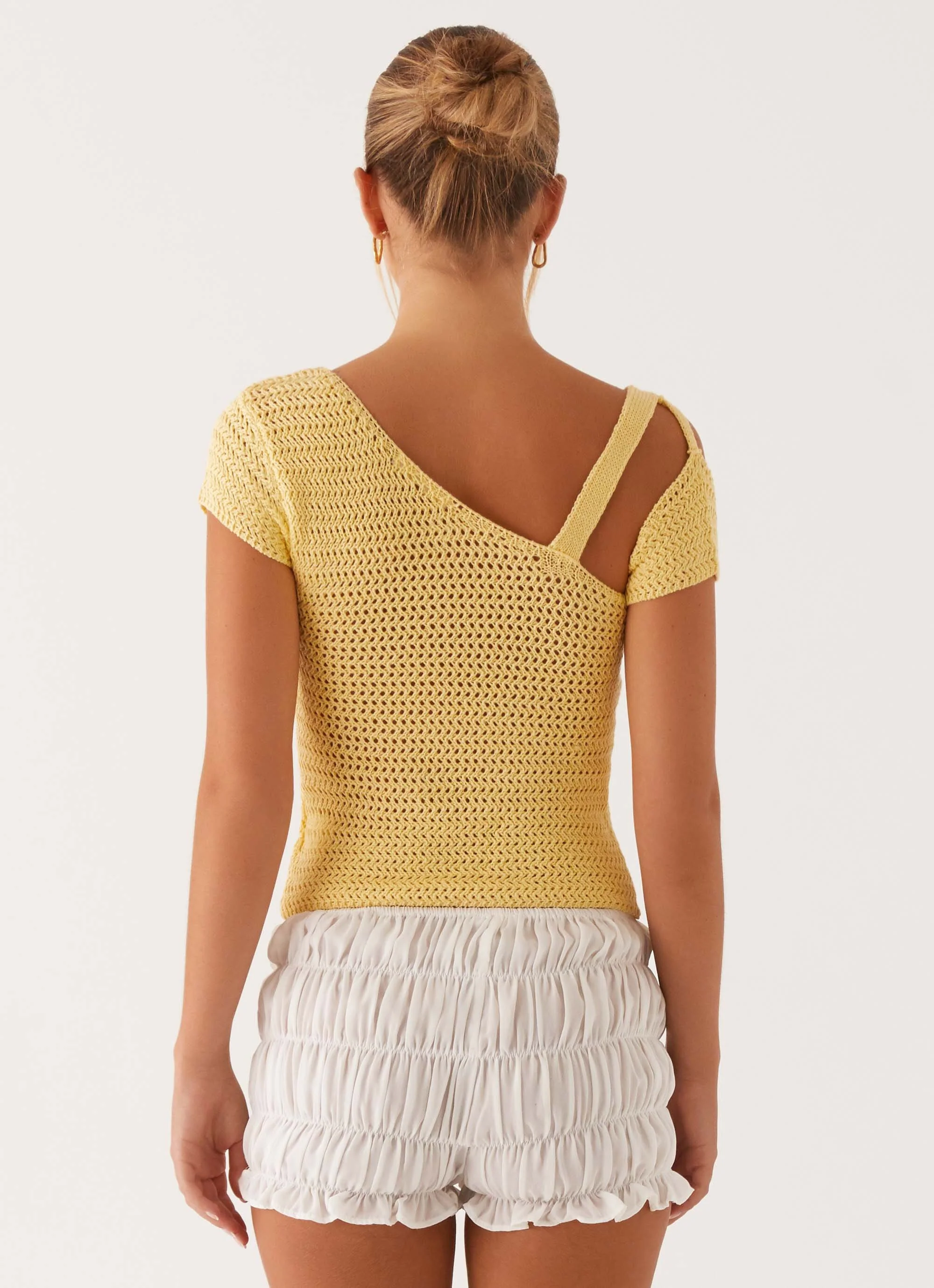 By The Lake Crochet Top - Yellow - Image 5