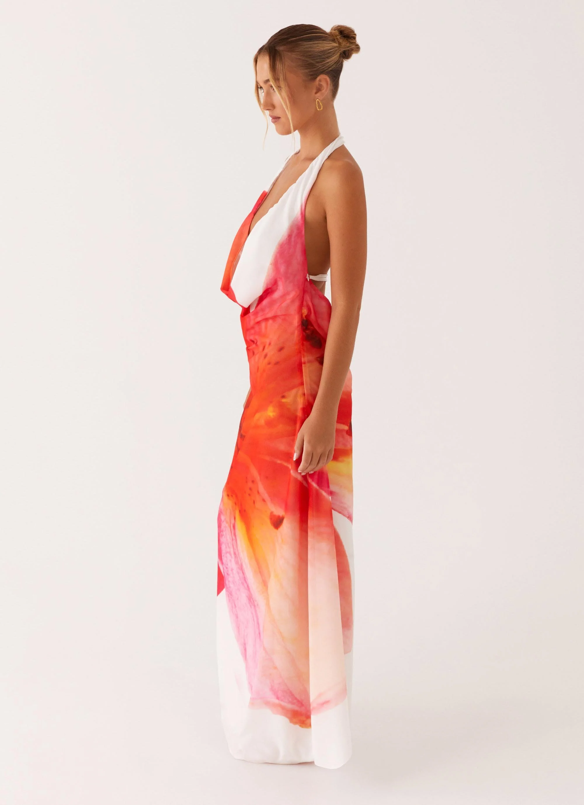 Calabasas Maxi Dress - White Floral - Image 4
