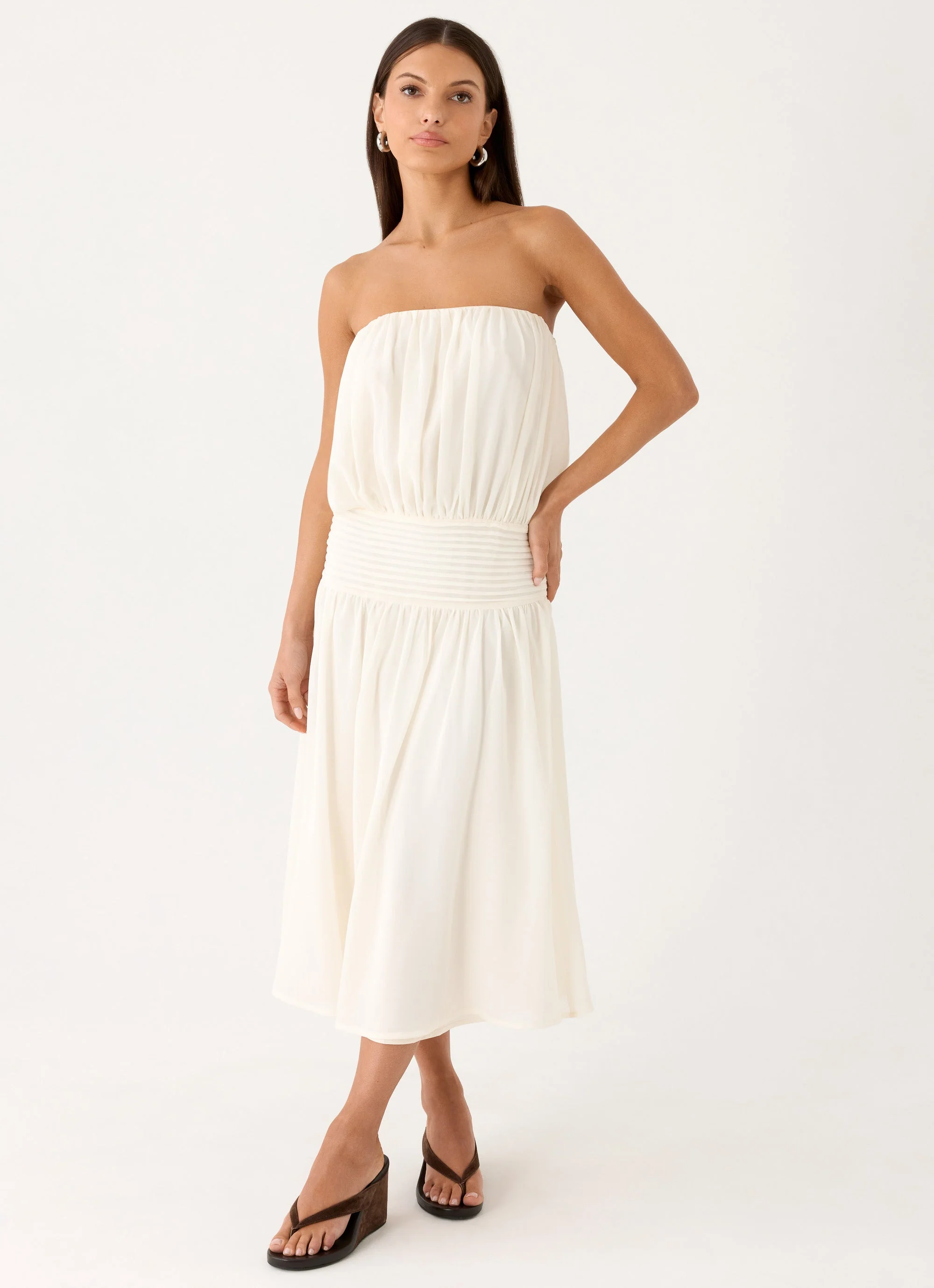 Calanthe Midi Dress - Ivory - Image 4