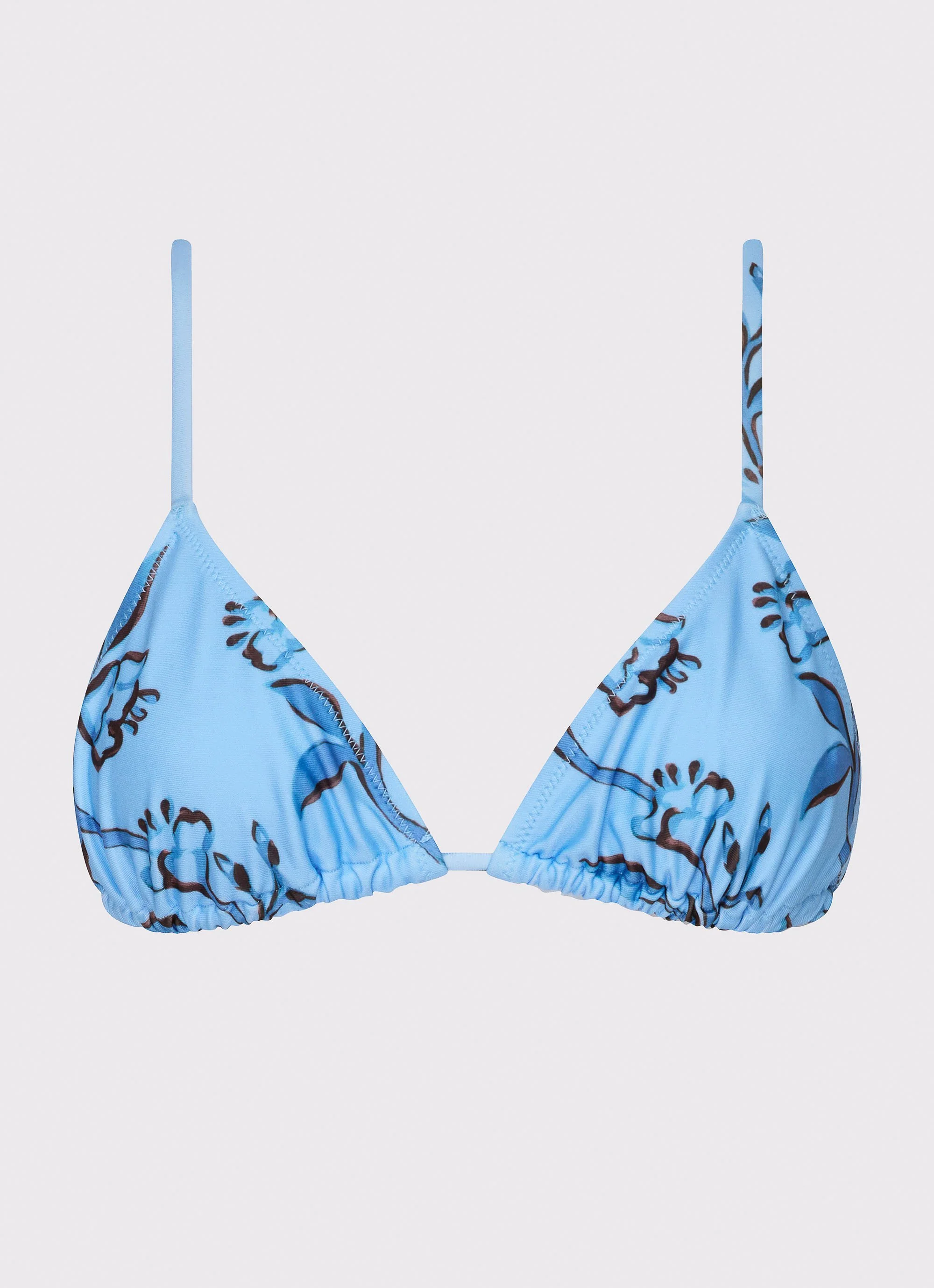 Calista Bikini Top - Blue Floral Print - Image 3