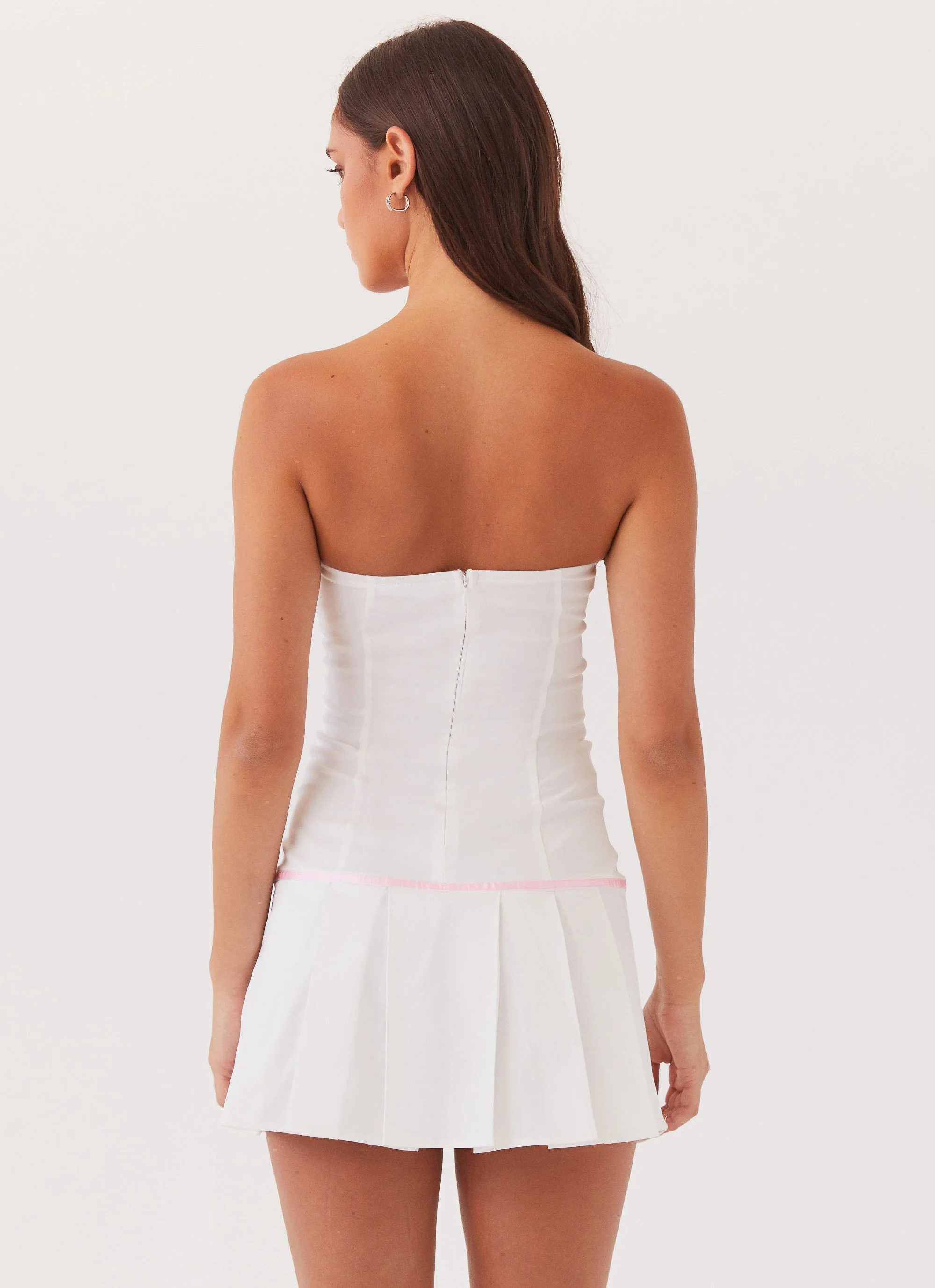 Candy Coated Bustier Mini Dress - Pink Ribbon - Image 4
