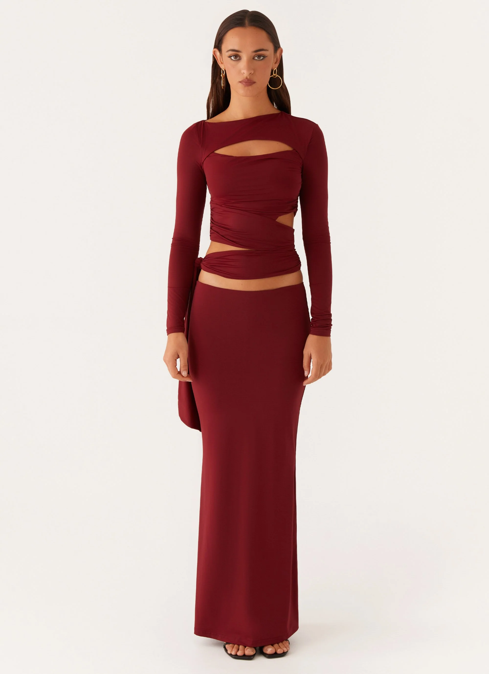Capucine Wrap Top - Mulberry - Image 2