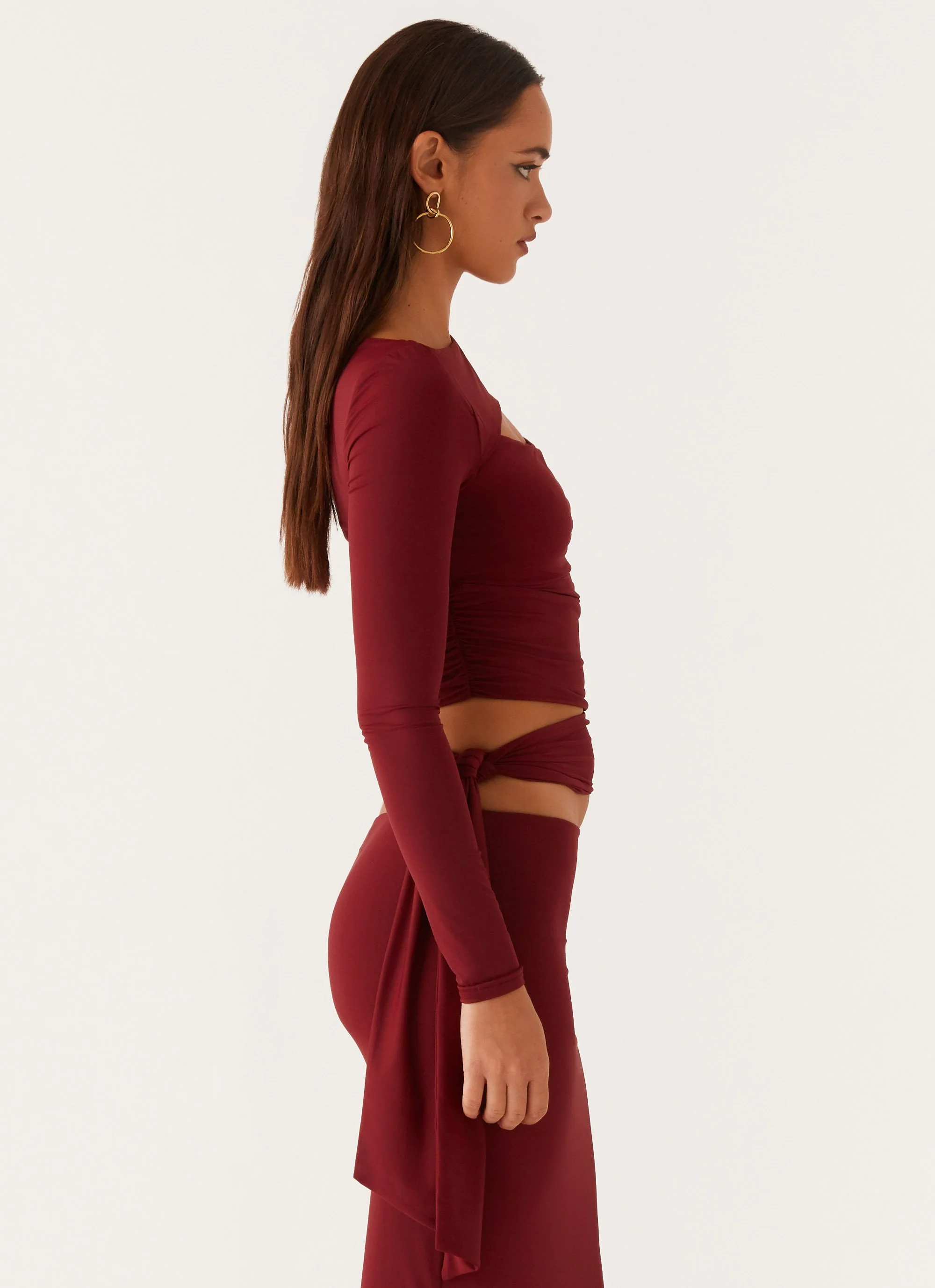 Capucine Wrap Top - Mulberry - Image 3