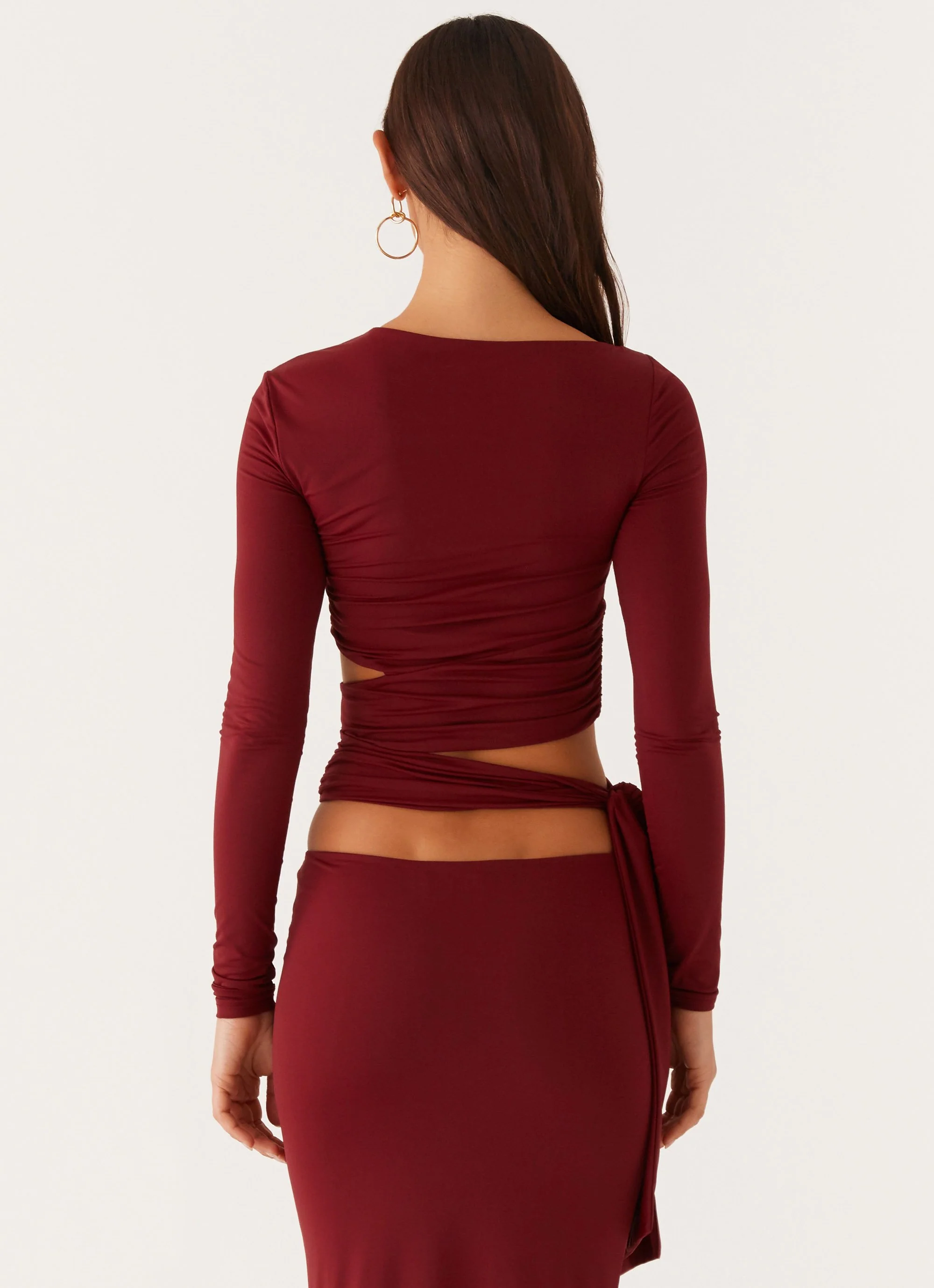 Capucine Wrap Top - Mulberry - Image 4