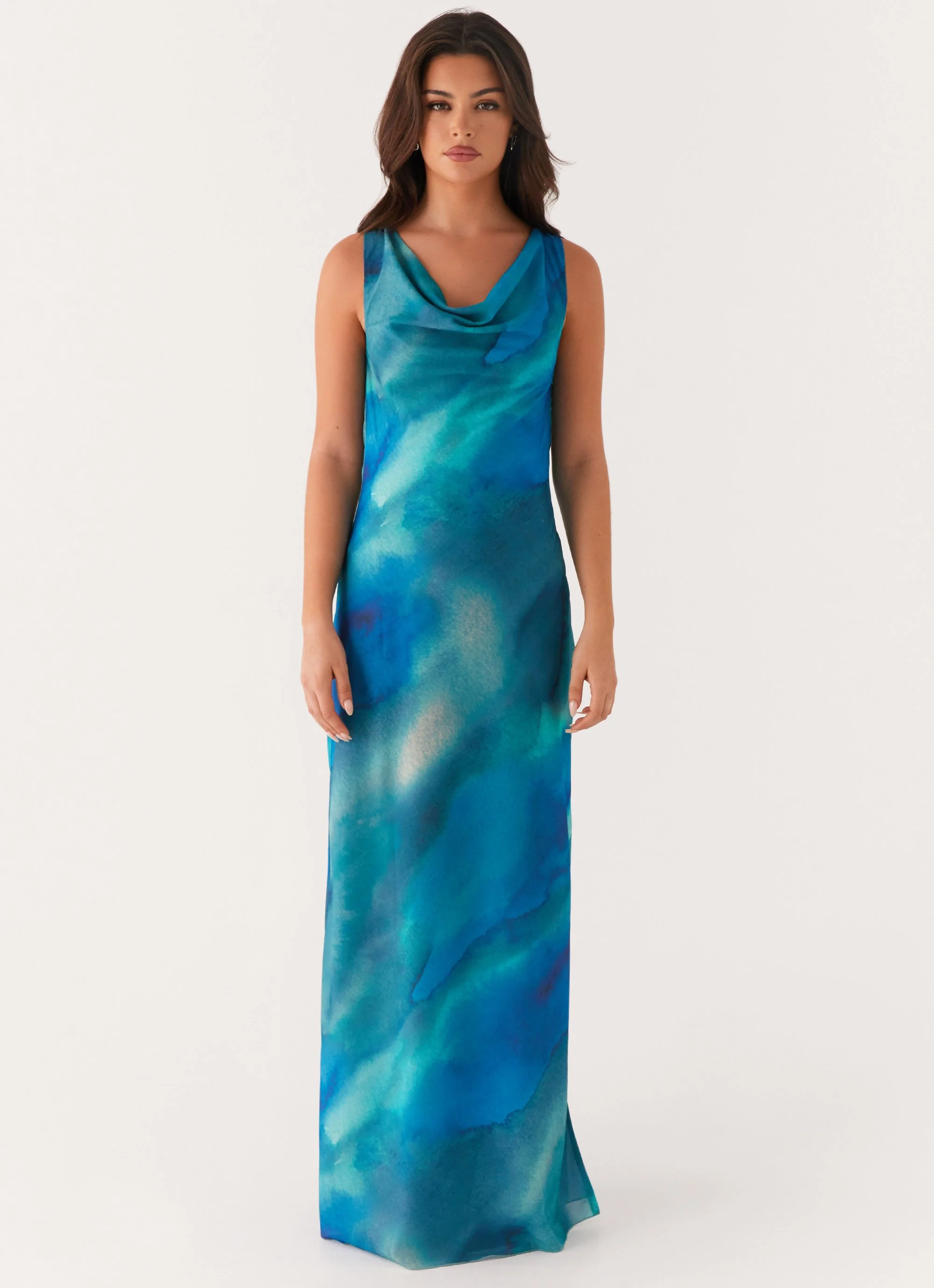 Carelle Maxi Dress - Blue Tie Dye - Image 2