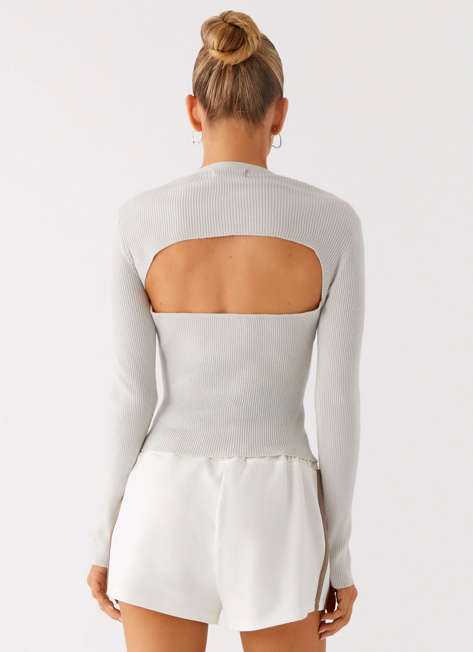 Carissa Open Back Top - Grey - Image 3