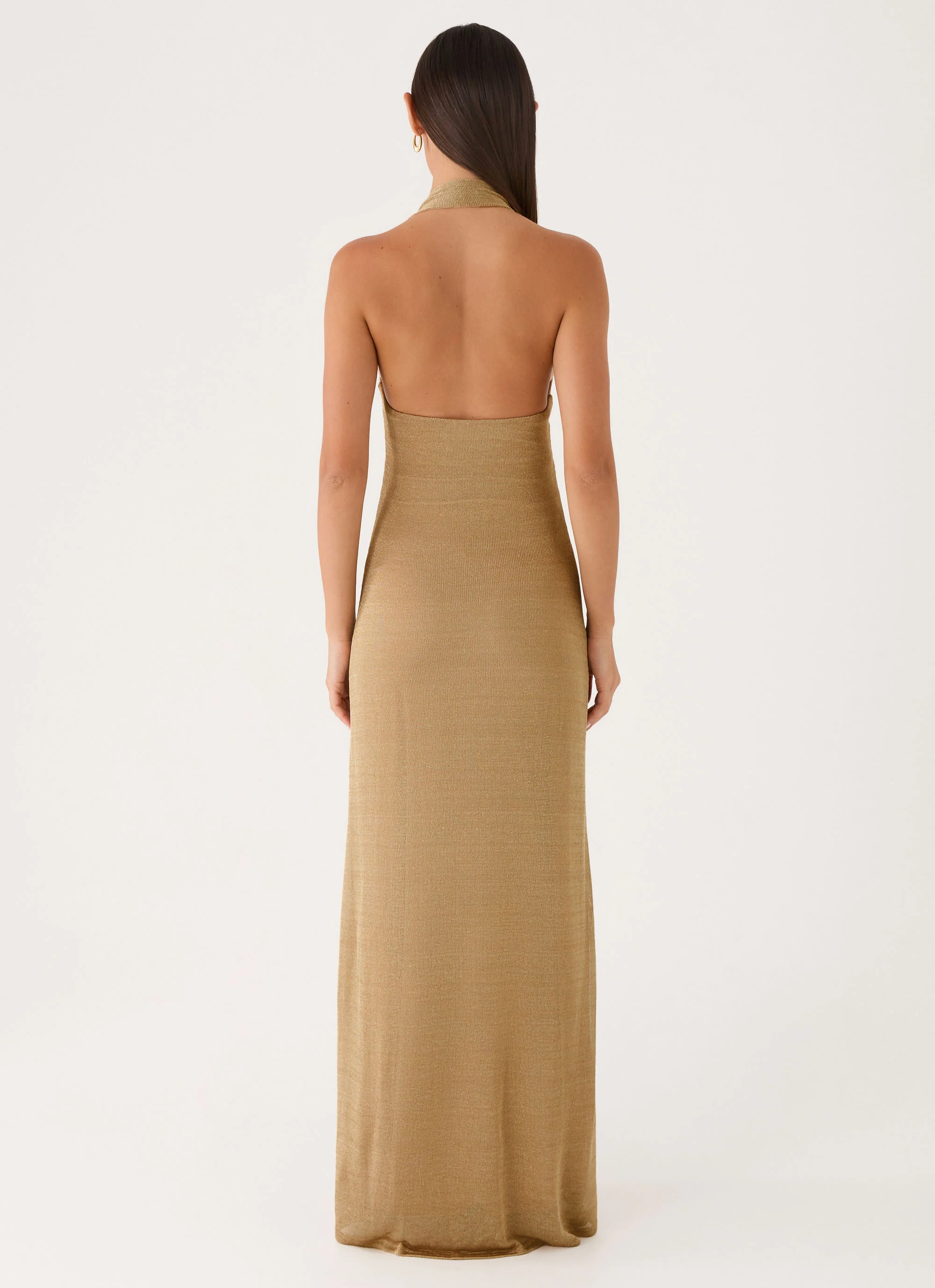 Cassira Shimmer Maxi Dress - Shimmer Gold - Image 3