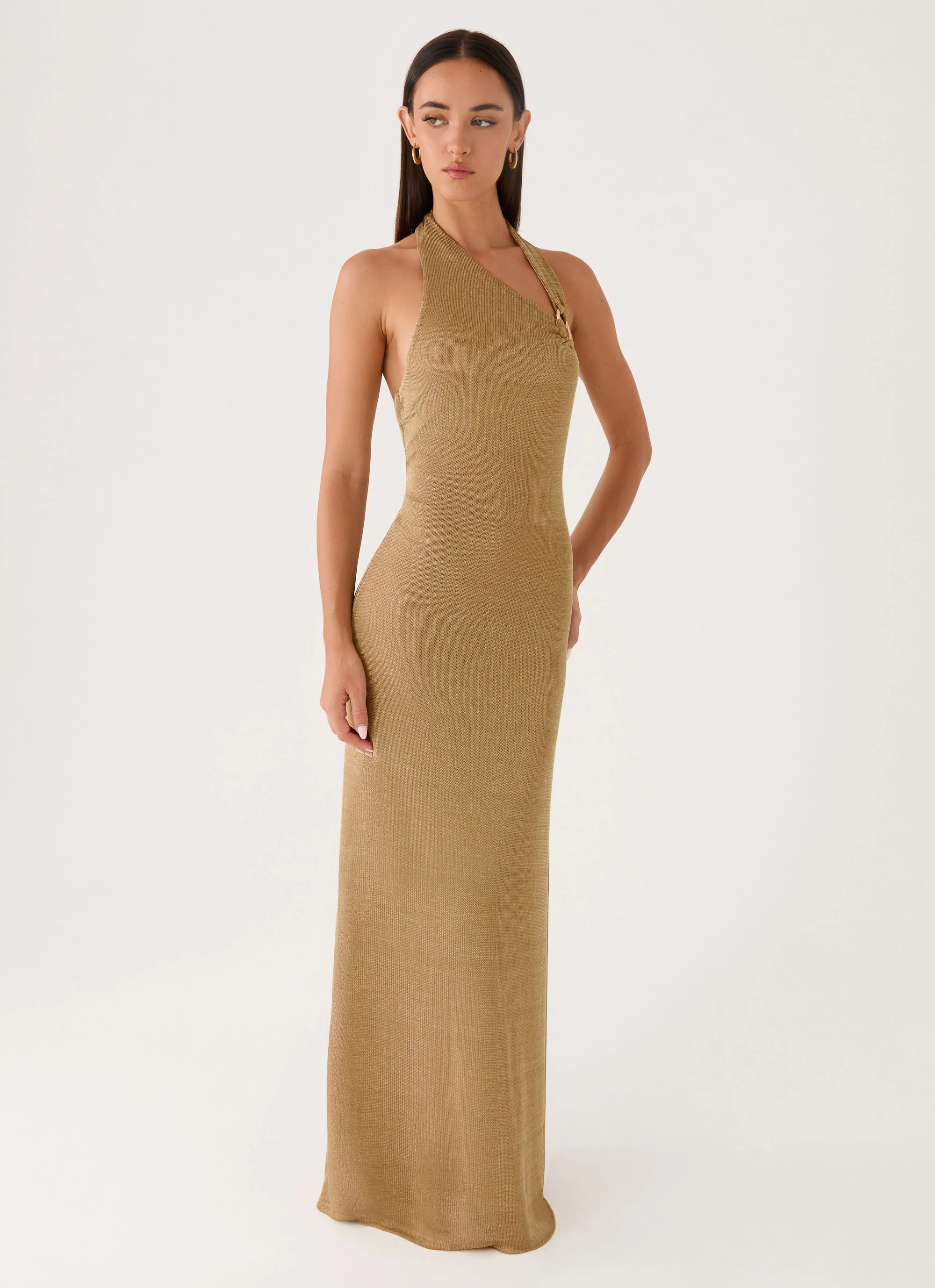 Cassira Shimmer Maxi Dress - Shimmer Gold - Image 5