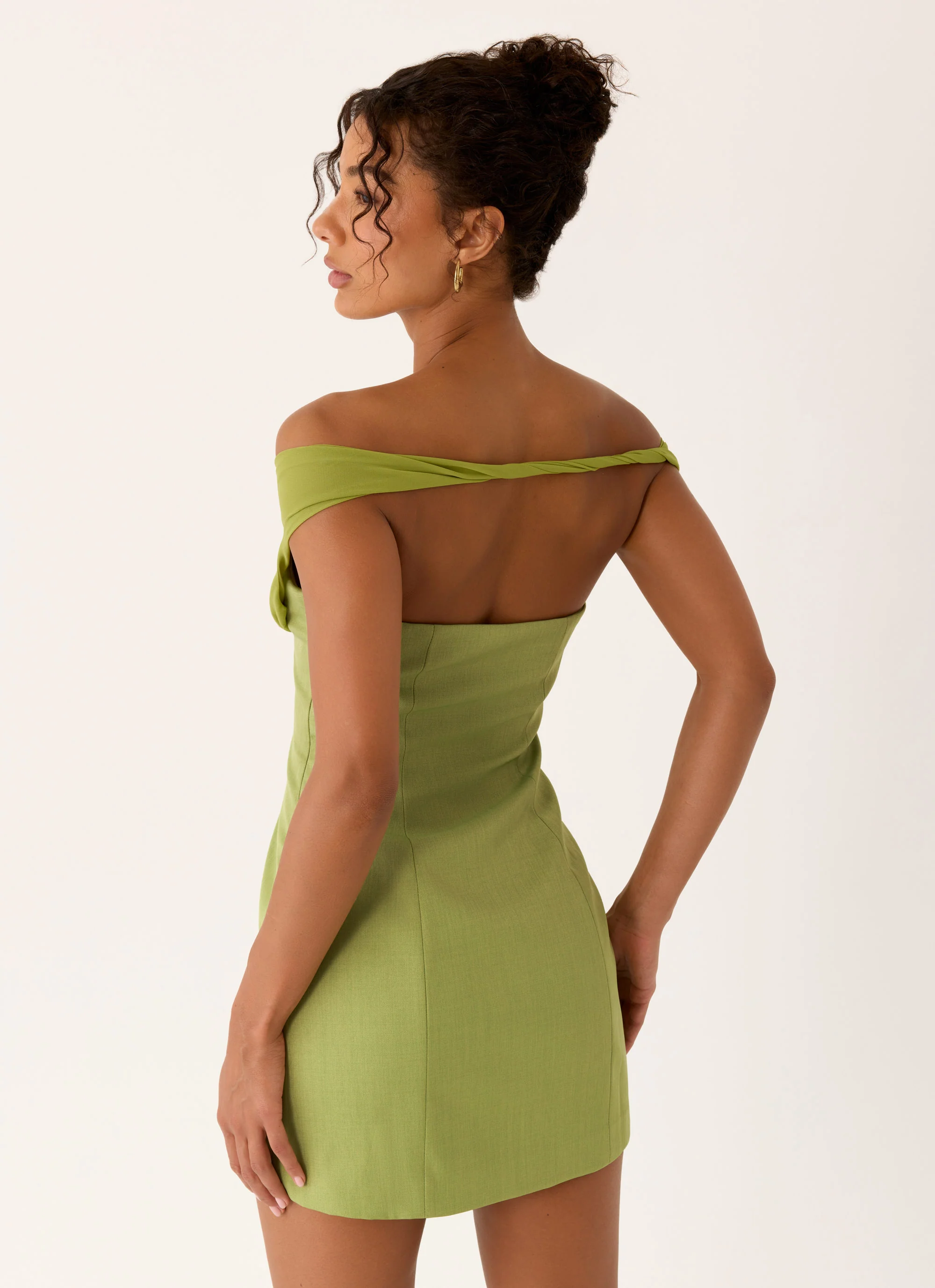 Caterina Mini Dress - Fern Green - Image 5