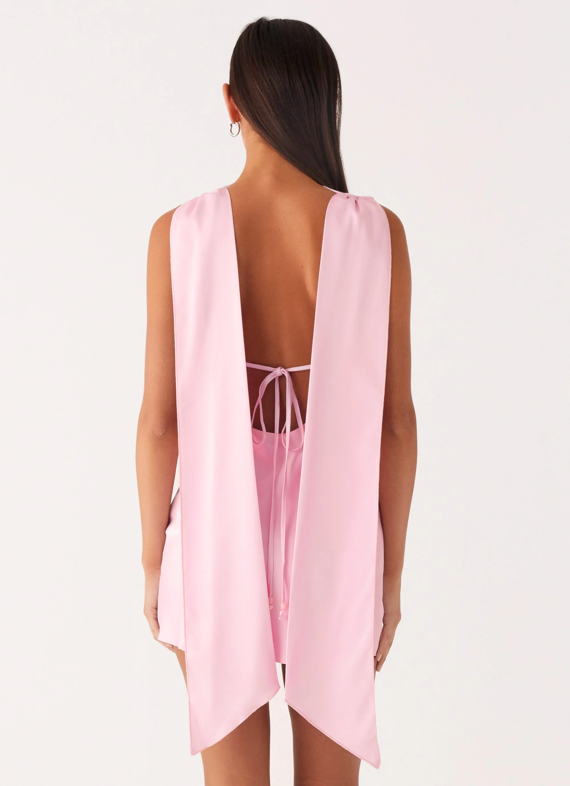 Cerina High Neck Mini Dress - Pink - Image 4