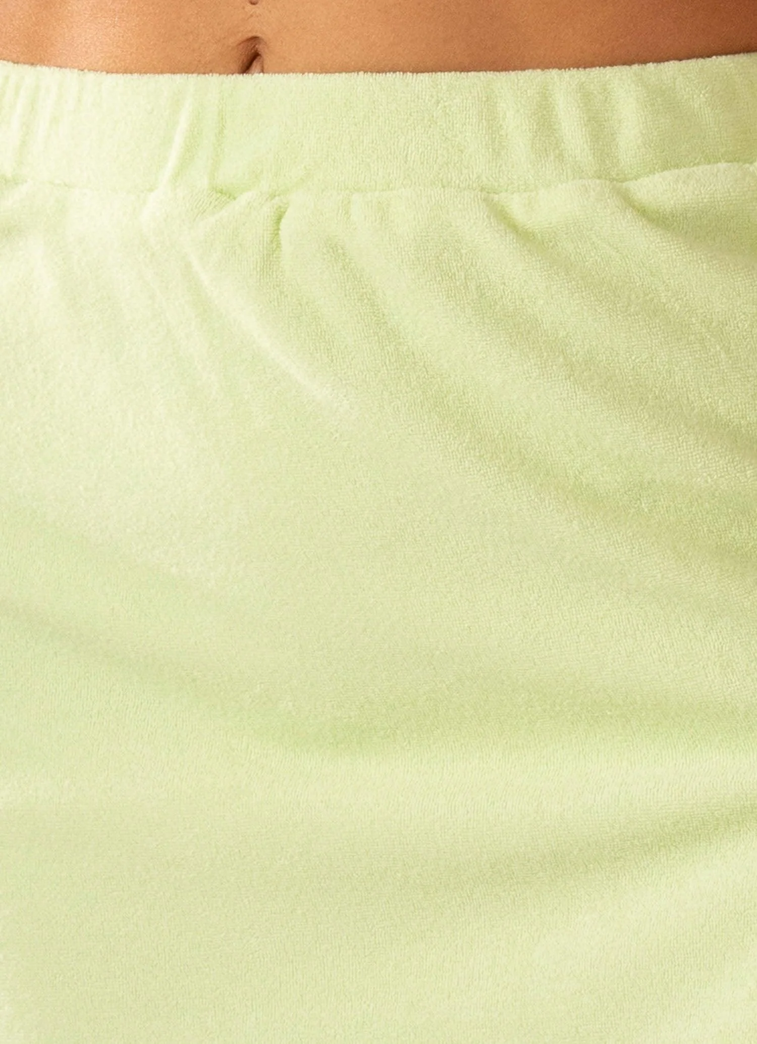Changing Seasons Terry Mini Skirt - Lime Green - Image 6