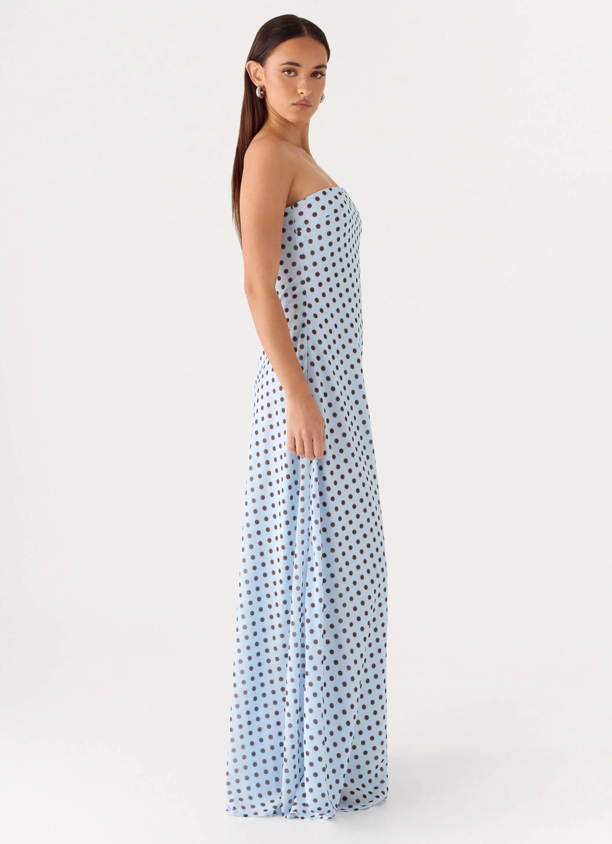 Chaniva Maxi Dress - Blue Mocha Dot - Image 2
