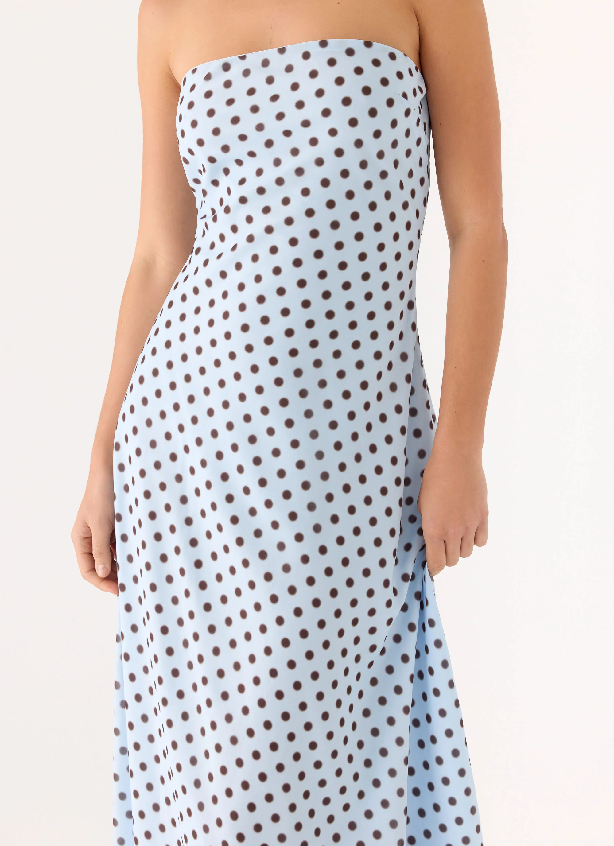 Chaniva Maxi Dress - Blue Mocha Dot - Image 6
