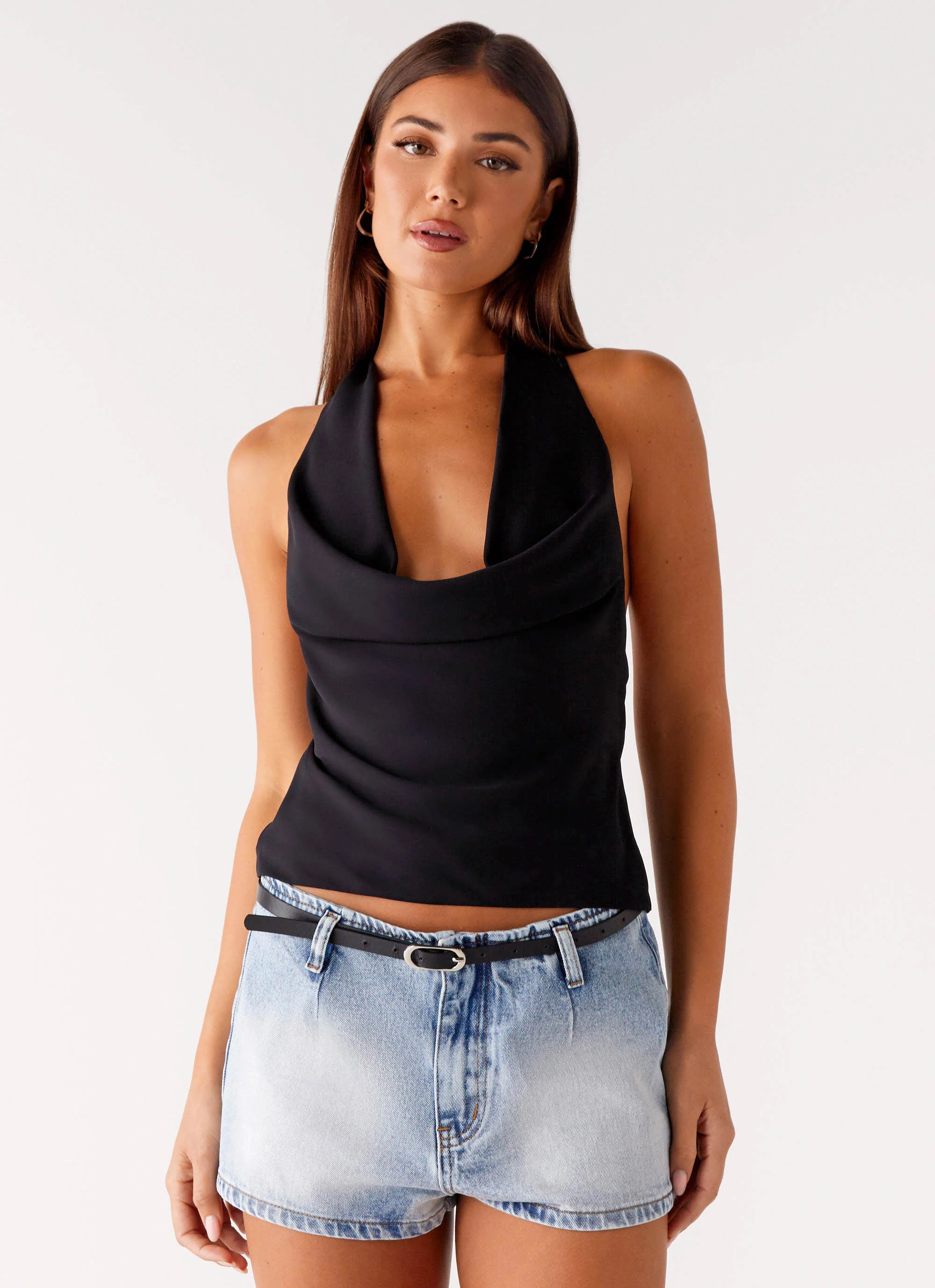 Charli Cowl Top - Black - Image 8