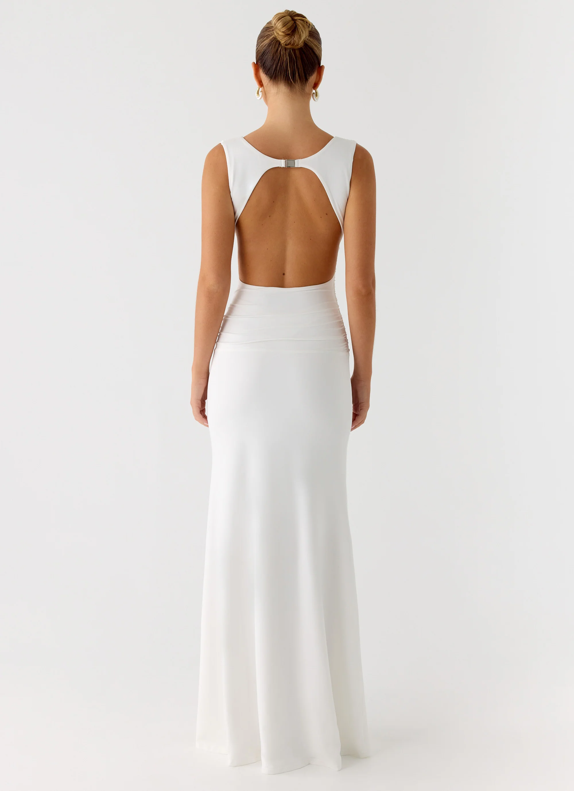 Cherry Sky Maxi Dress - White - Image 4