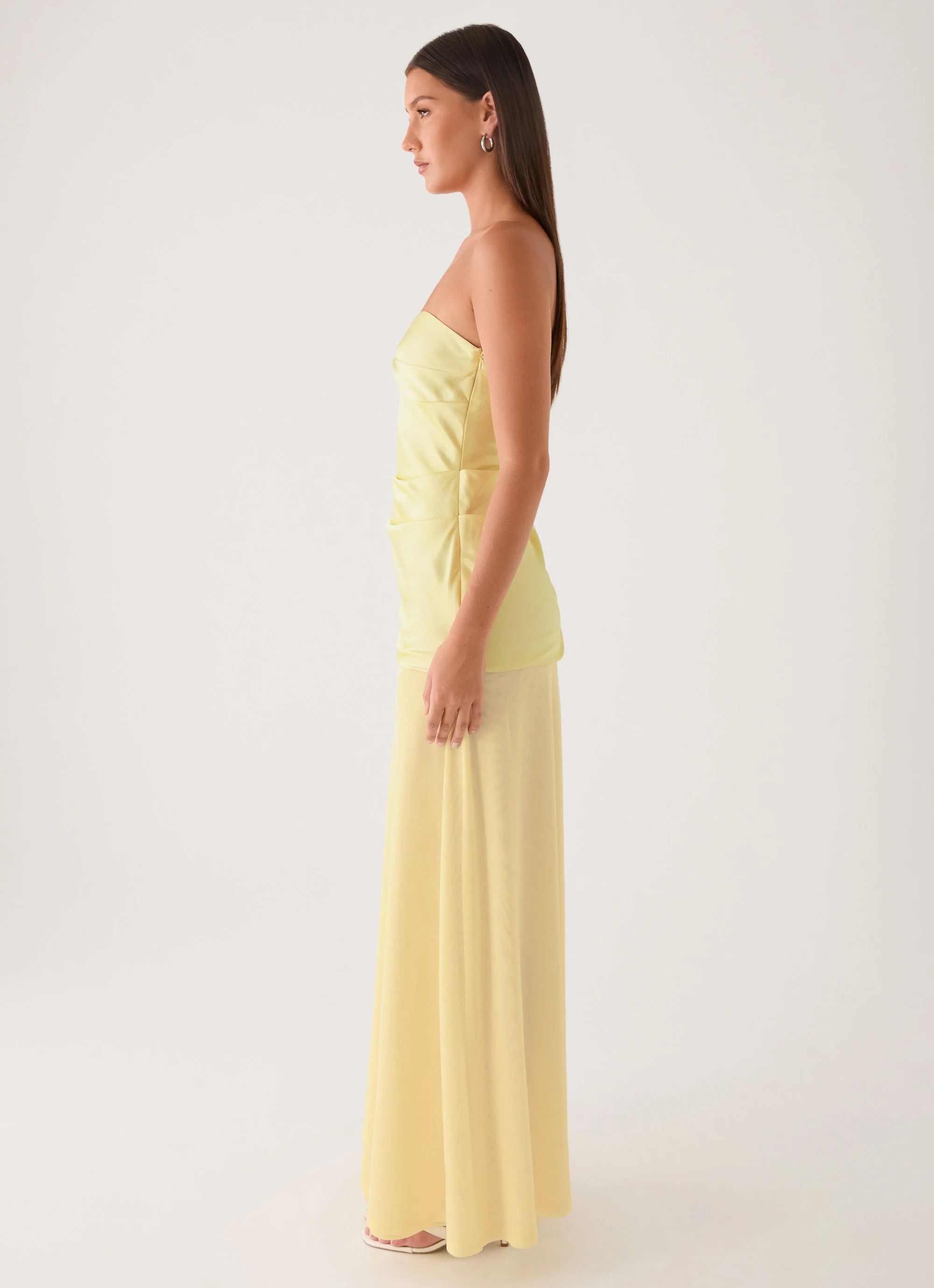 Cierra Strapless Maxi Dress - Yellow - Image 3