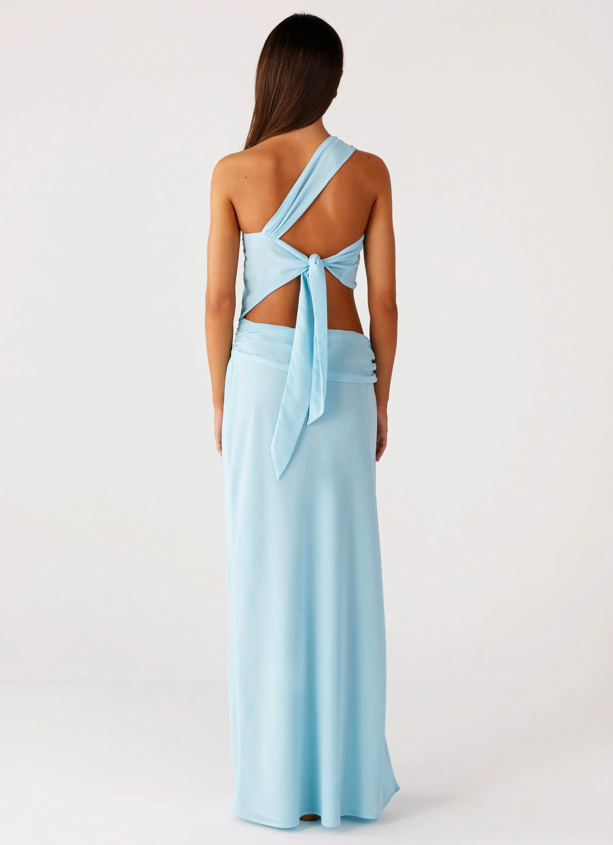 Cindelle One Shoulder Maxi Dress - Turquoise - Image 2