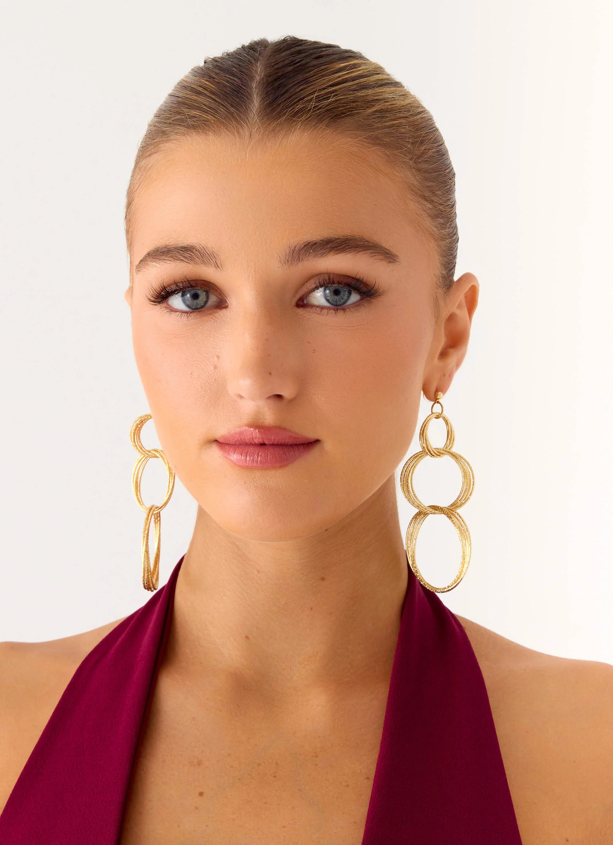 Circuit Earrings - Gold - Image 2