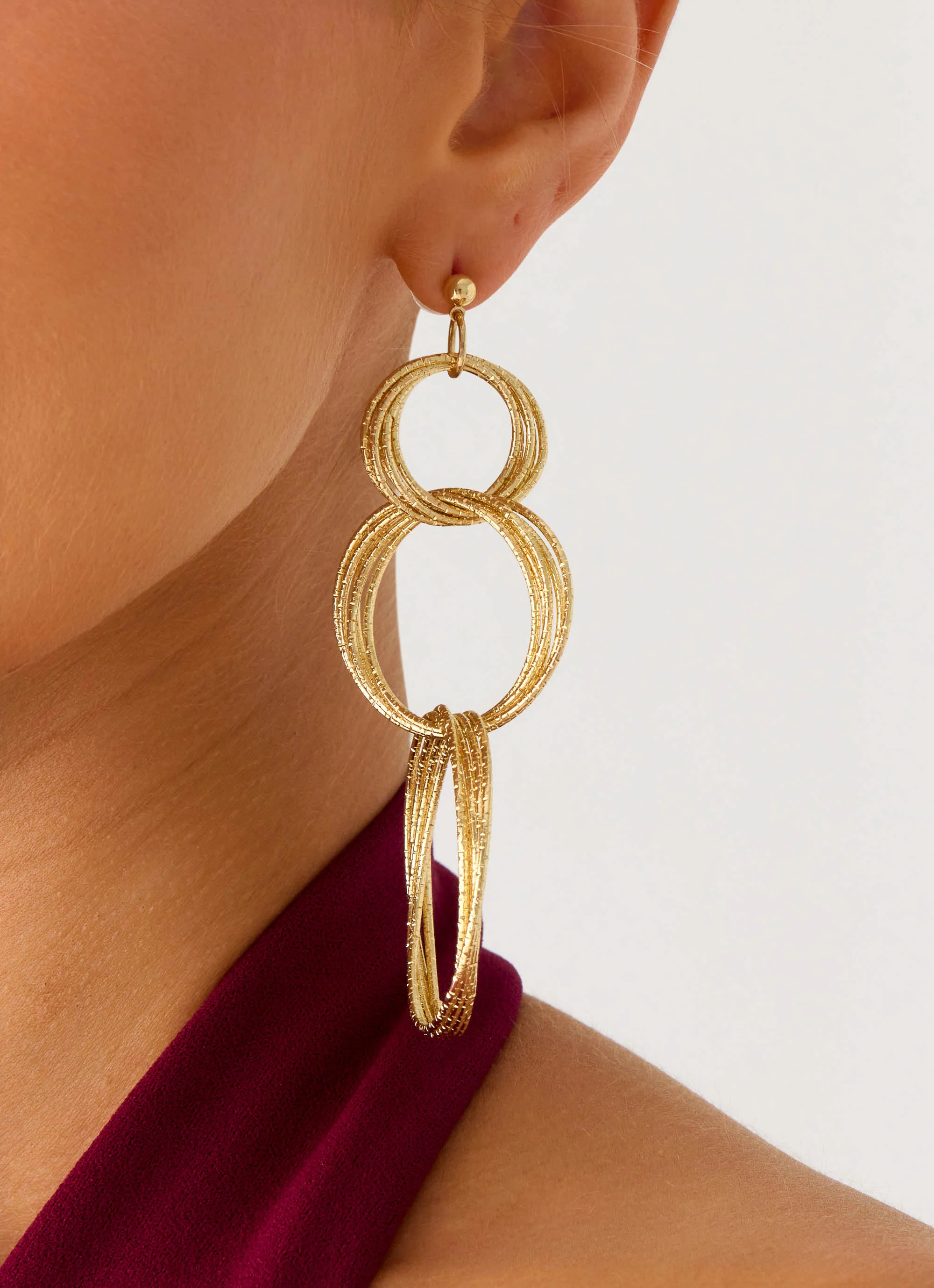 Circuit Earrings - Gold - Image 3