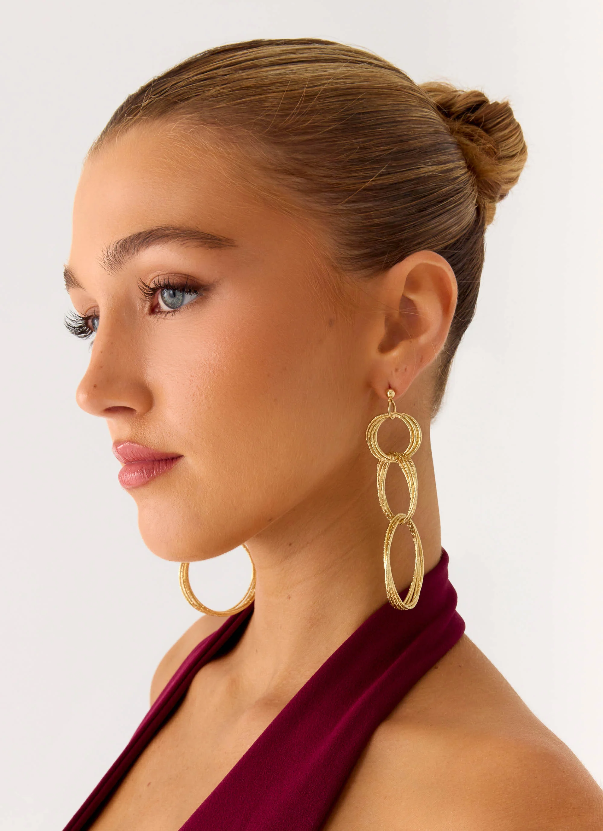 Circuit Earrings - Gold - Image 4